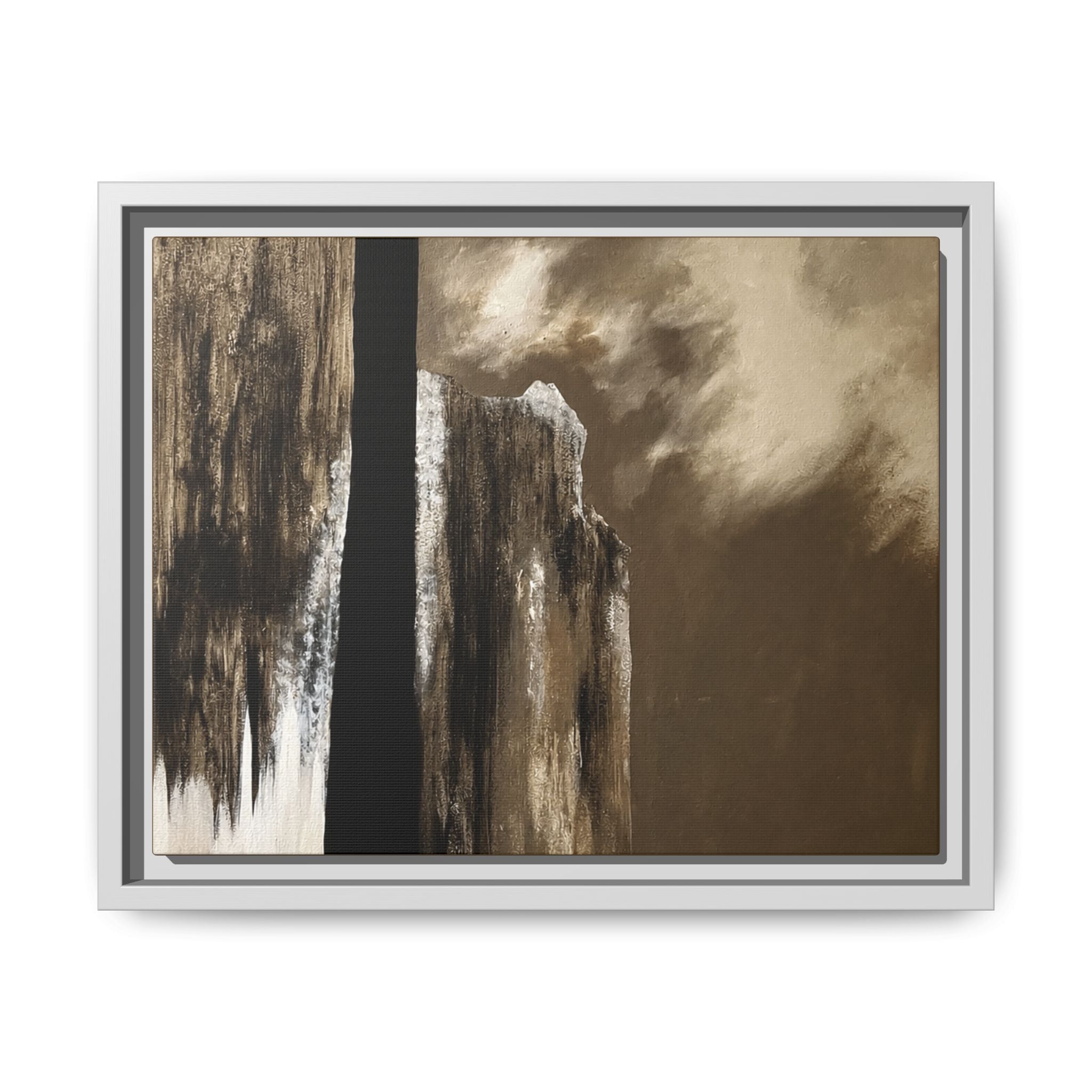 Misty Monolith Framed Canvas