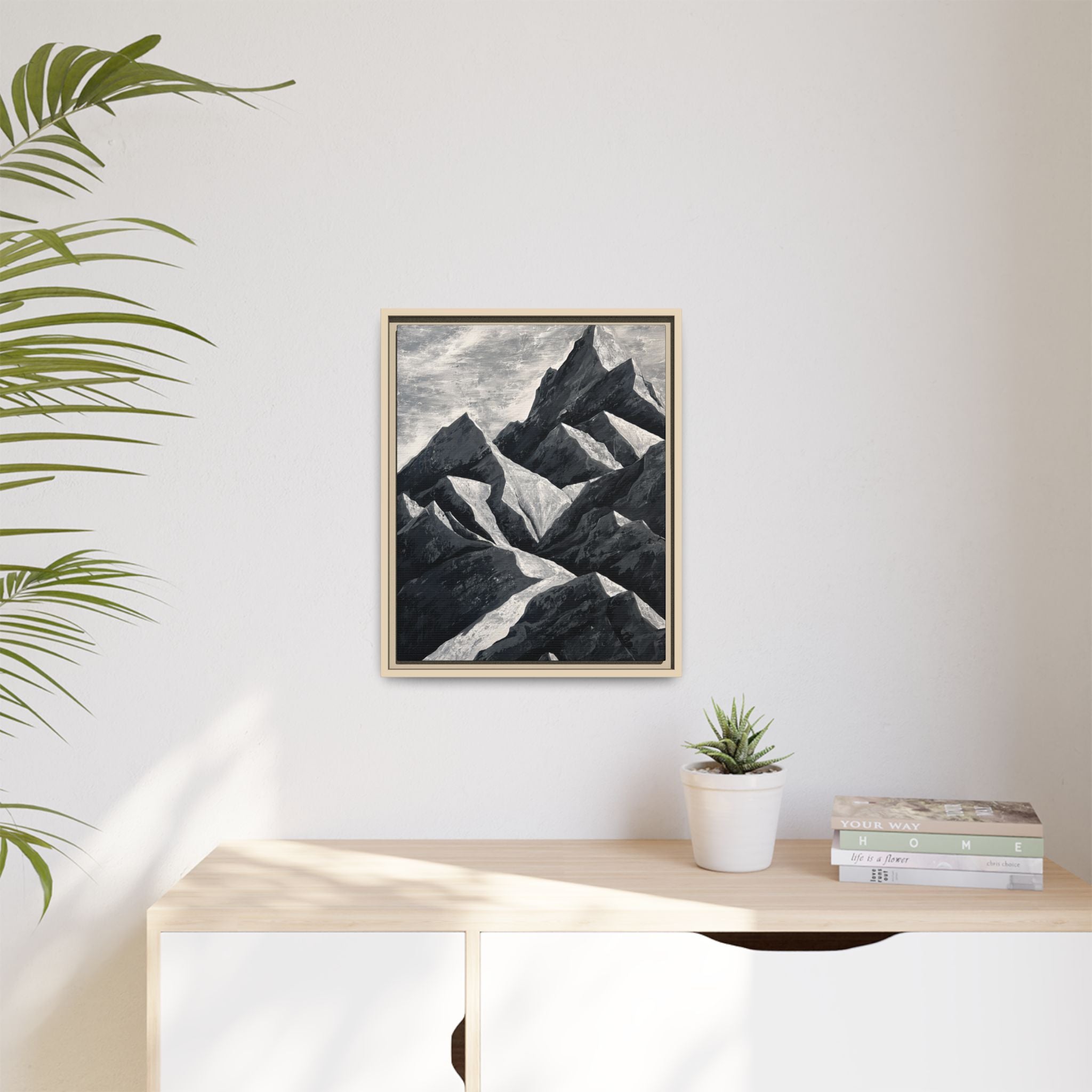 Silent Peaks Framed Canvas