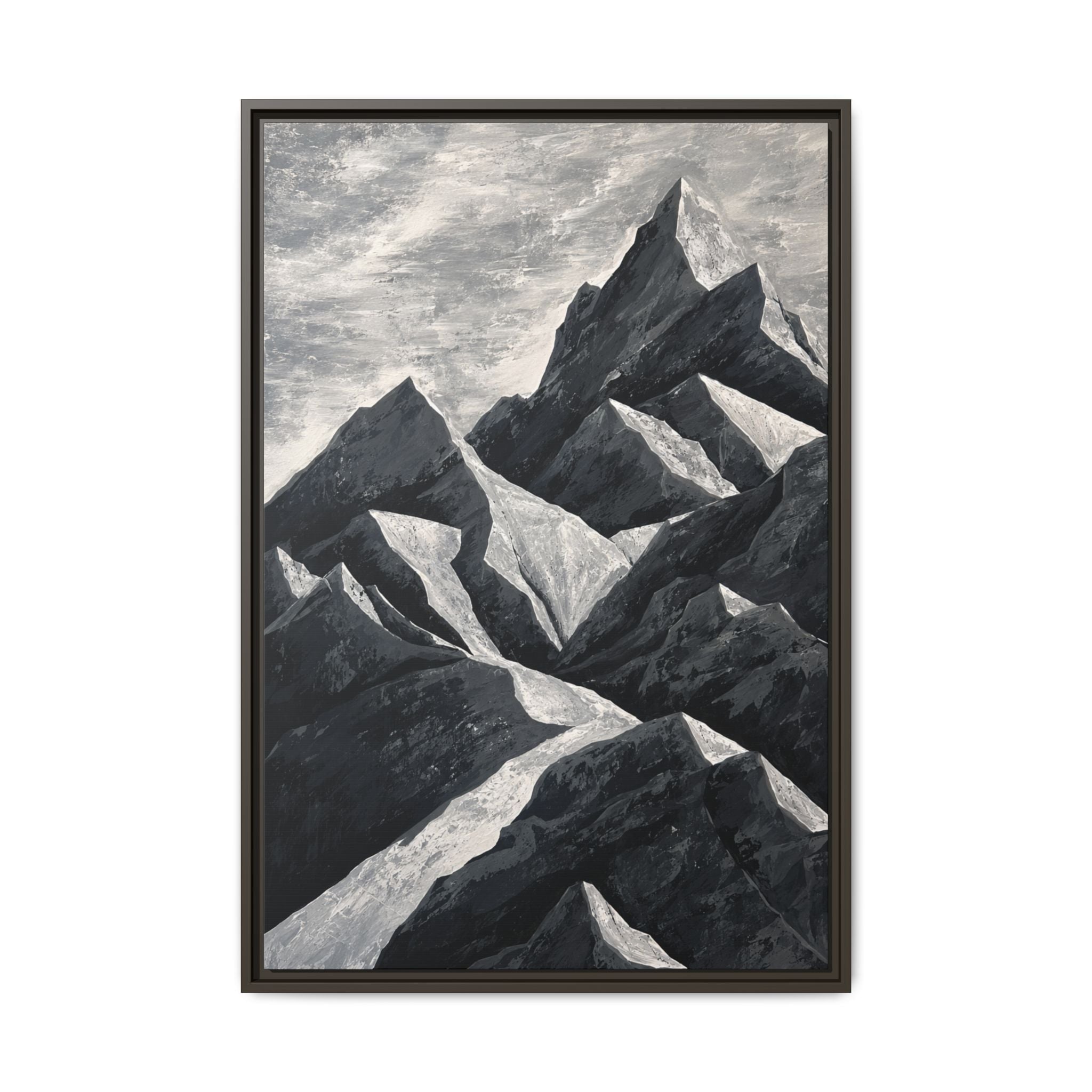 Silent Peaks Framed Canvas