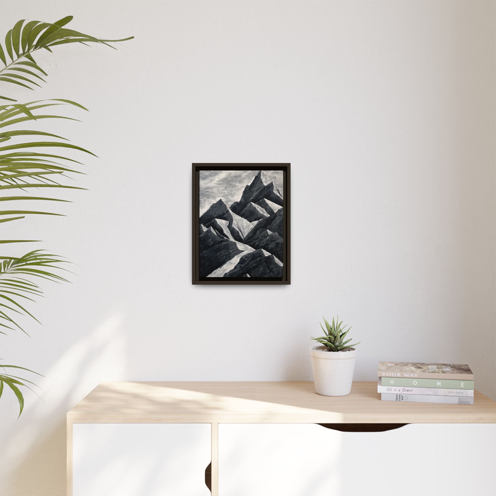 Silent Peaks Framed Canvas