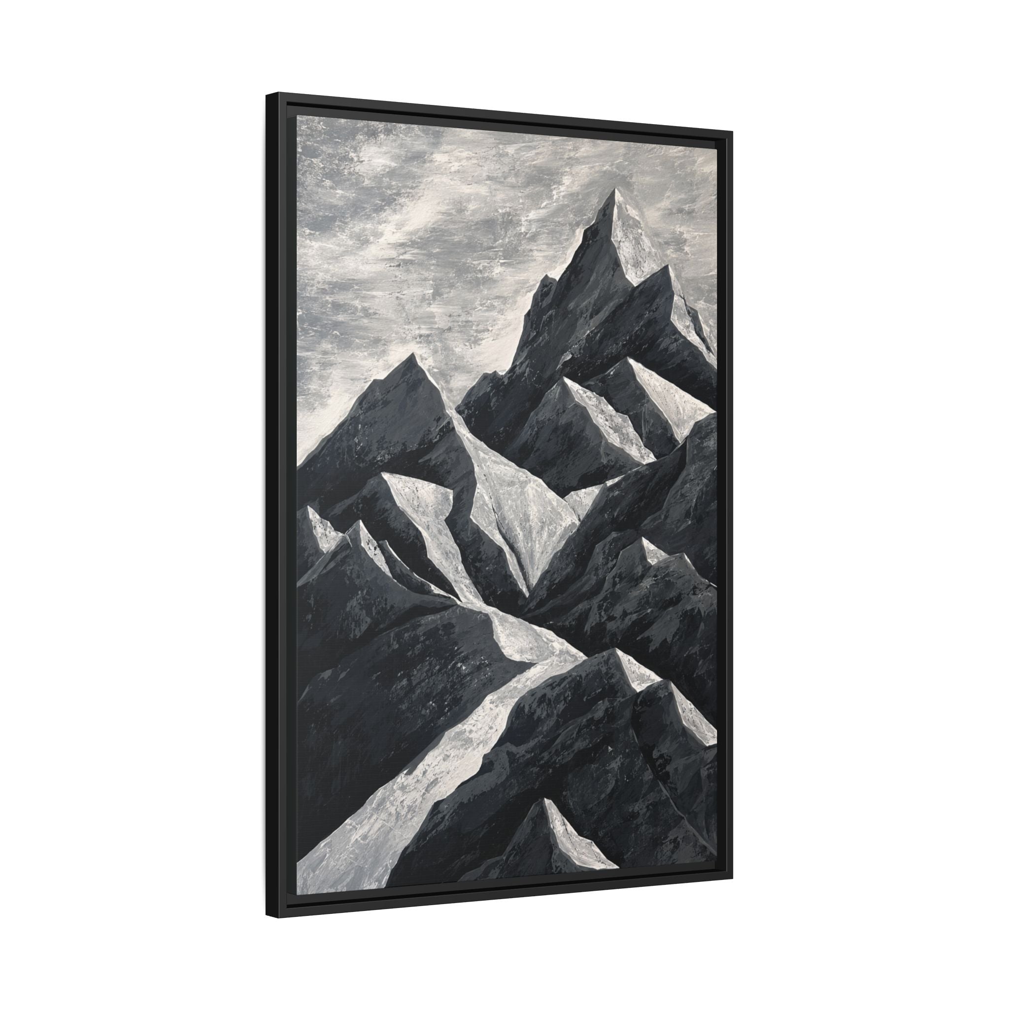 Silent Peaks Framed Canvas