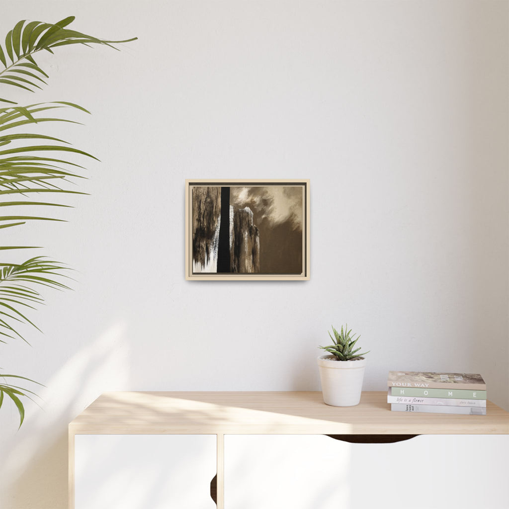 Misty Monolith Framed Canvas