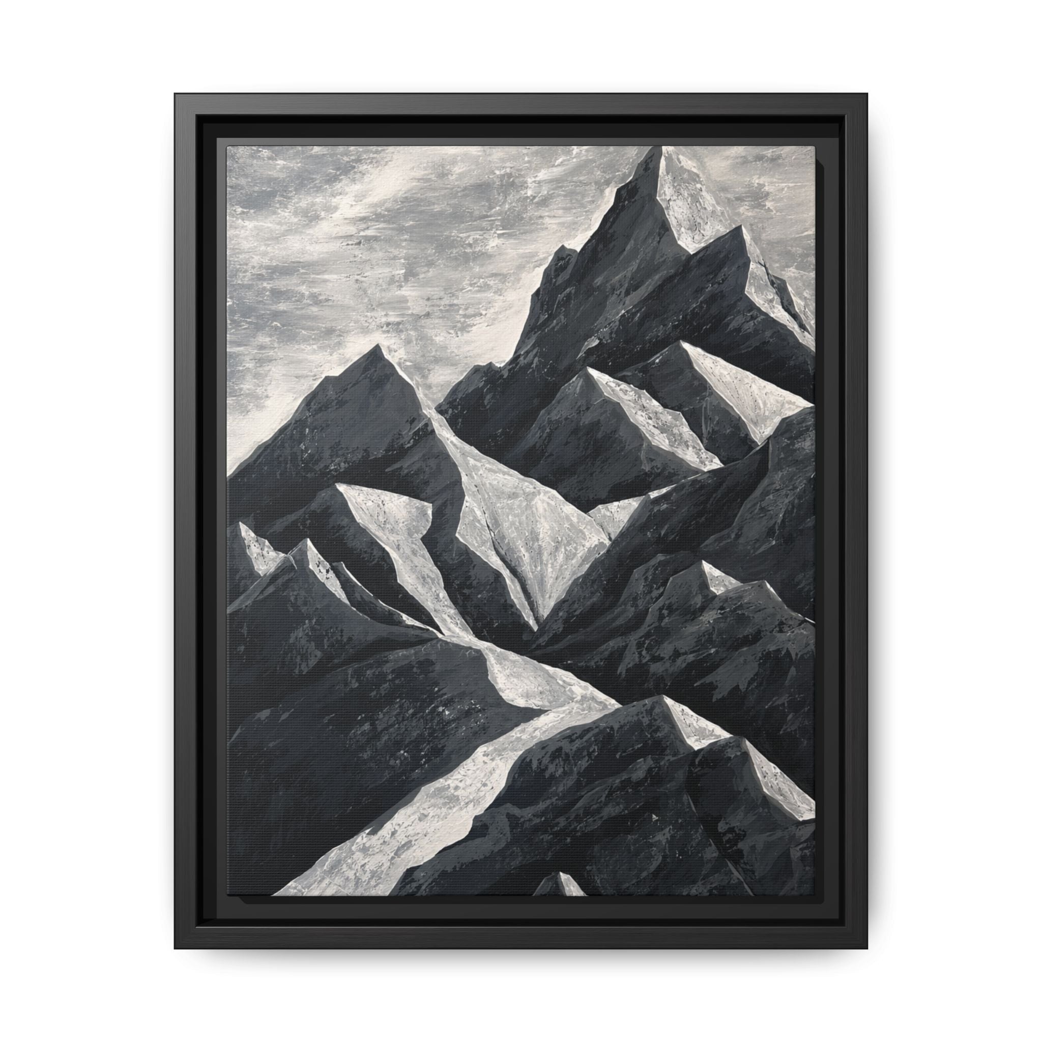 Silent Peaks Framed Canvas
