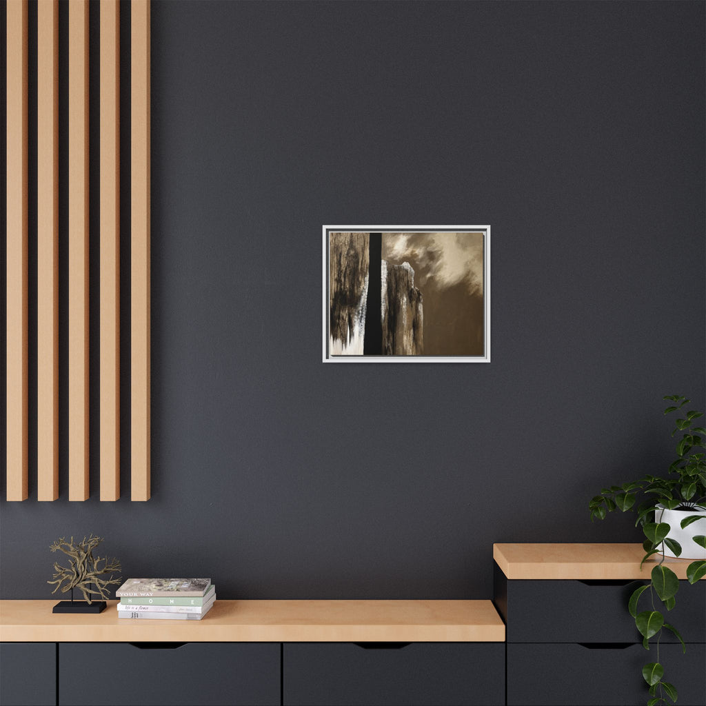 Misty Monolith Framed Canvas