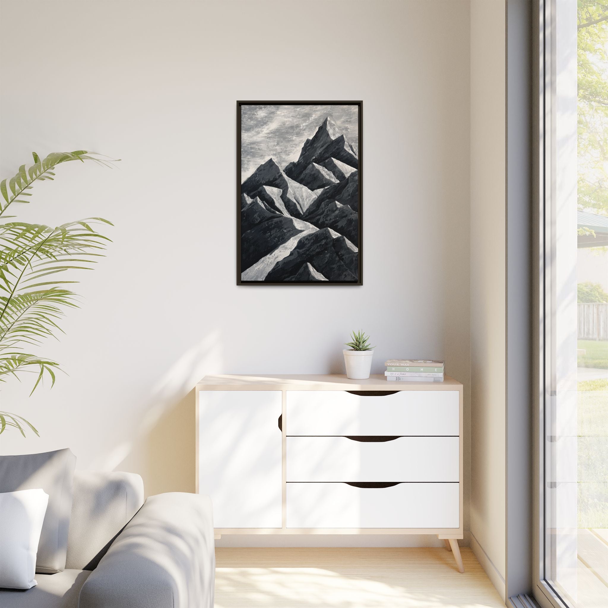 Silent Peaks Framed Canvas