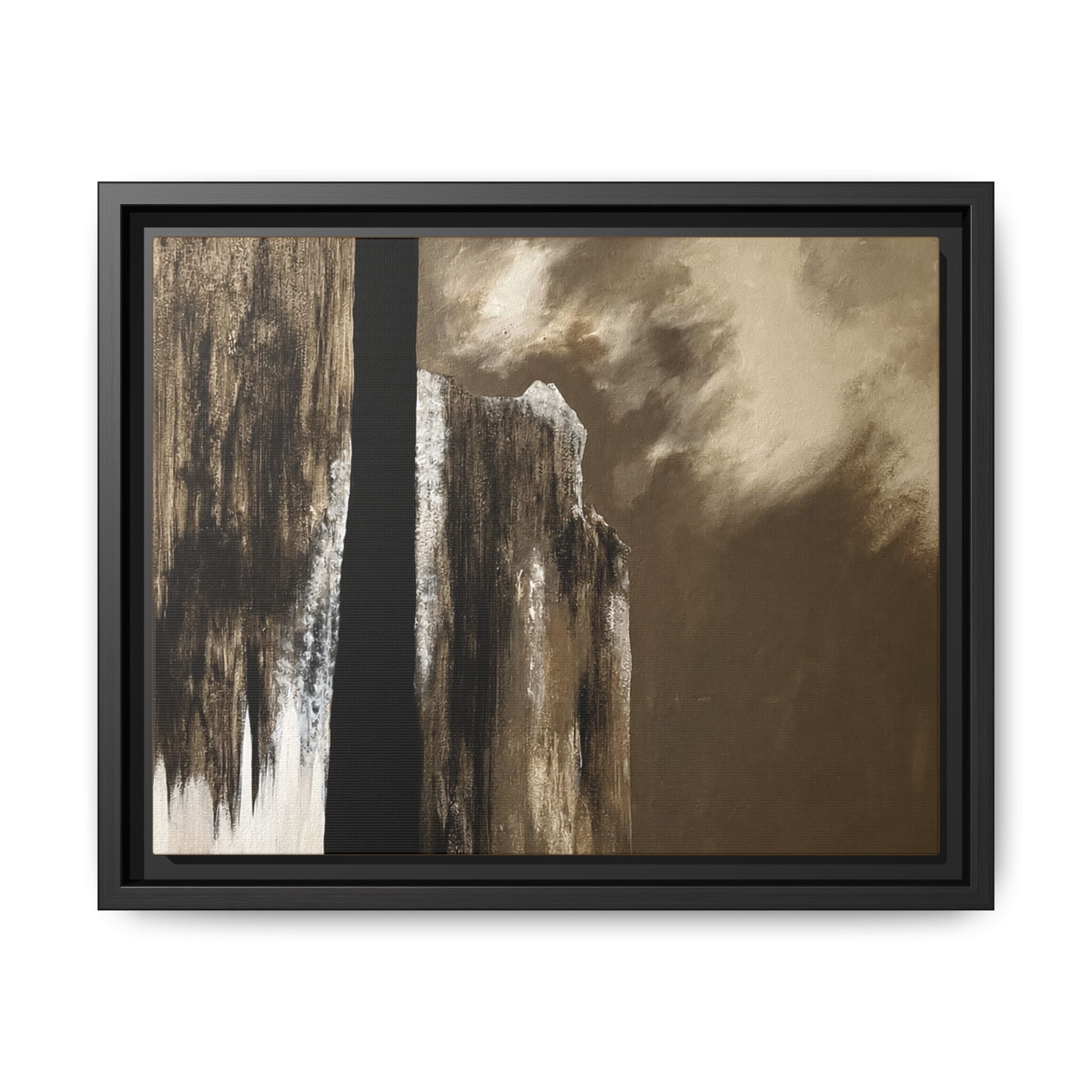 Misty Monolith Framed Canvas