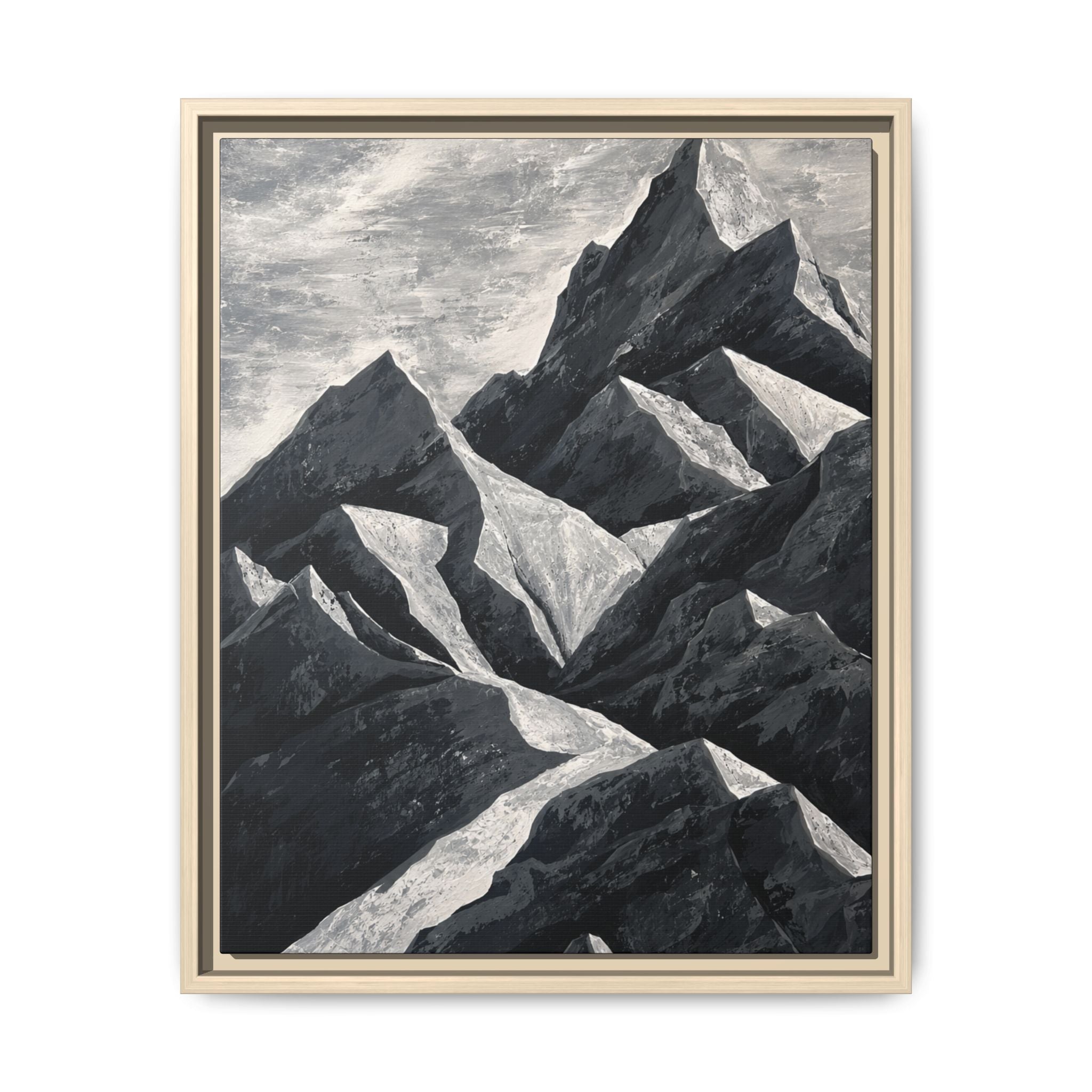 Silent Peaks Framed Canvas