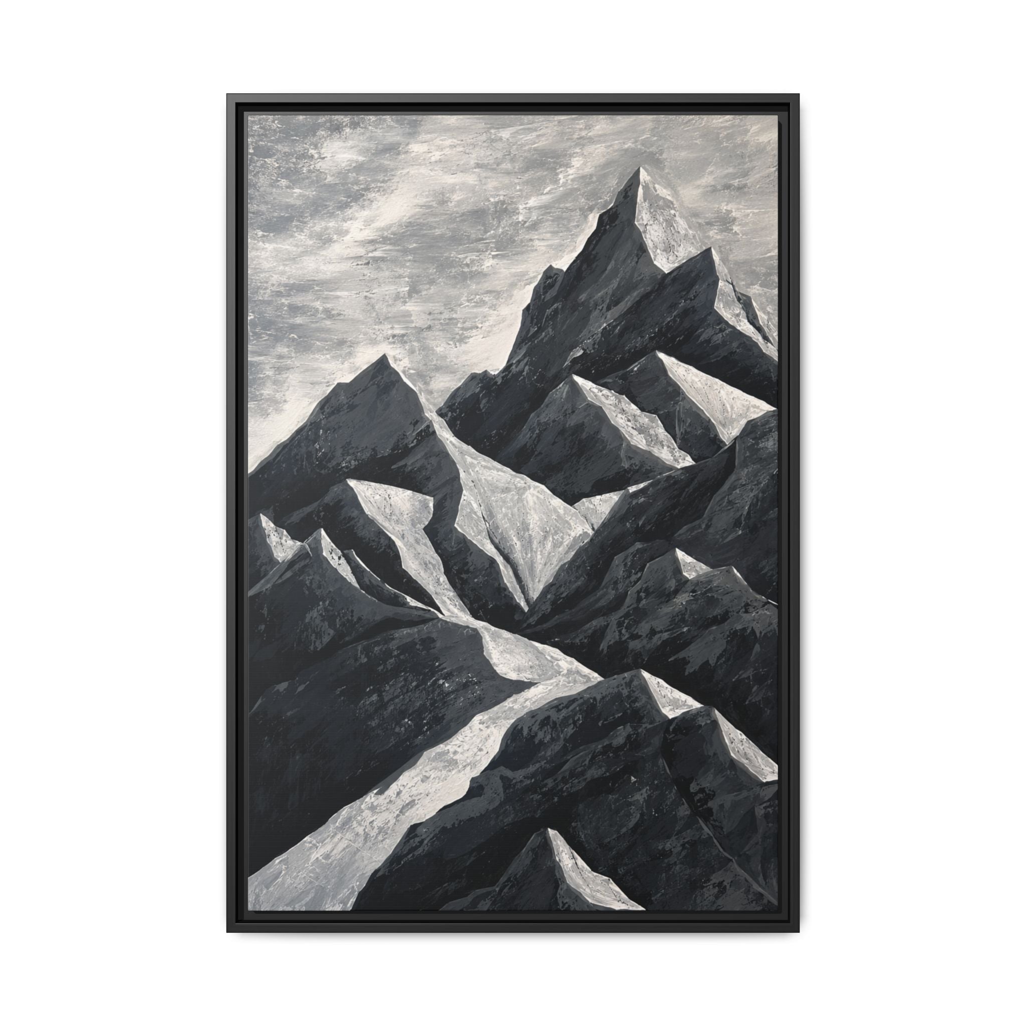 Silent Peaks Framed Canvas