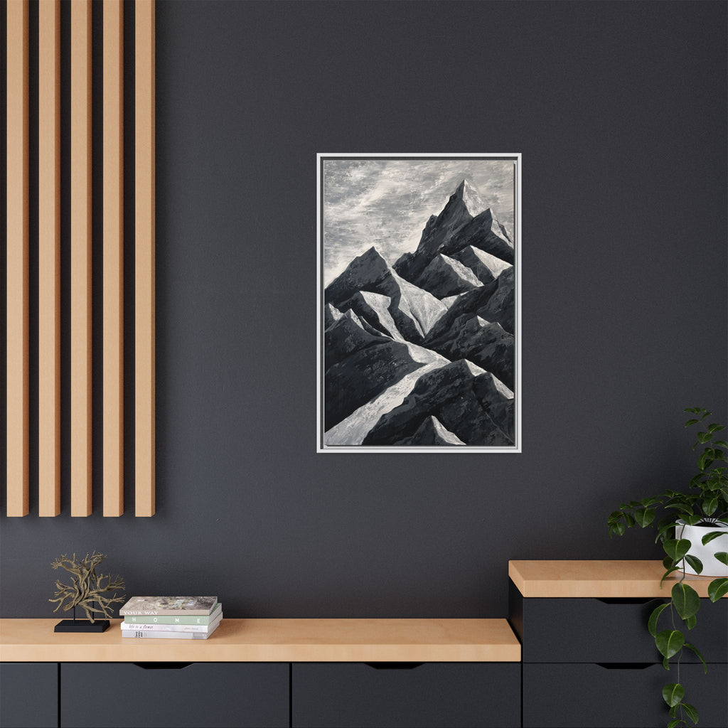 Silent Peaks Framed Canvas