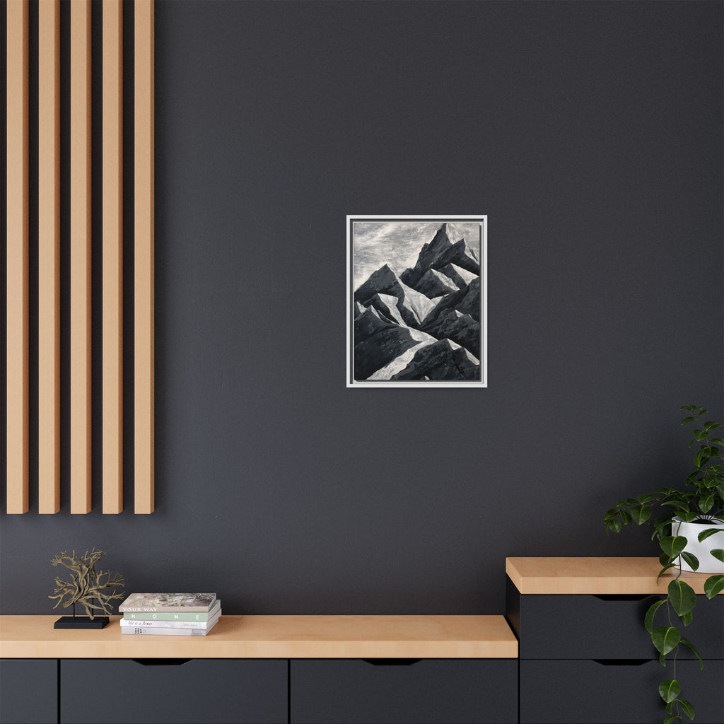 Silent Peaks Framed Canvas