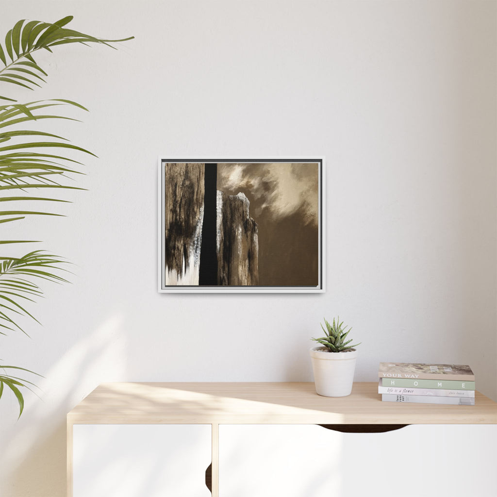 Misty Monolith Framed Canvas