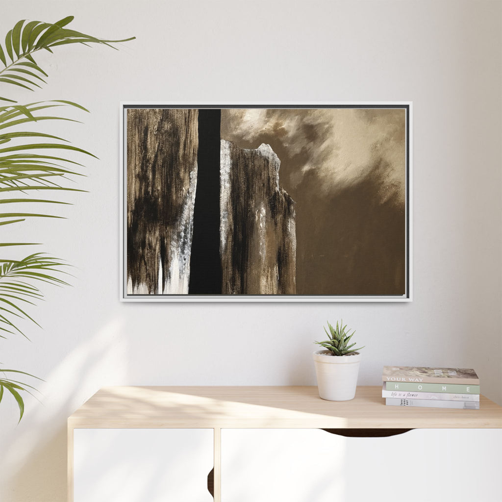 Misty Monolith Framed Canvas
