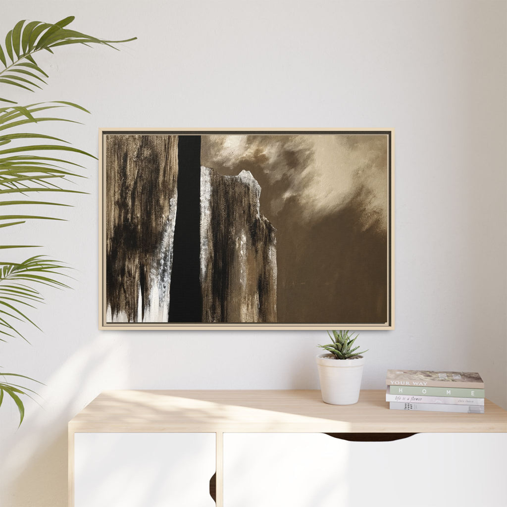 Misty Monolith Framed Canvas