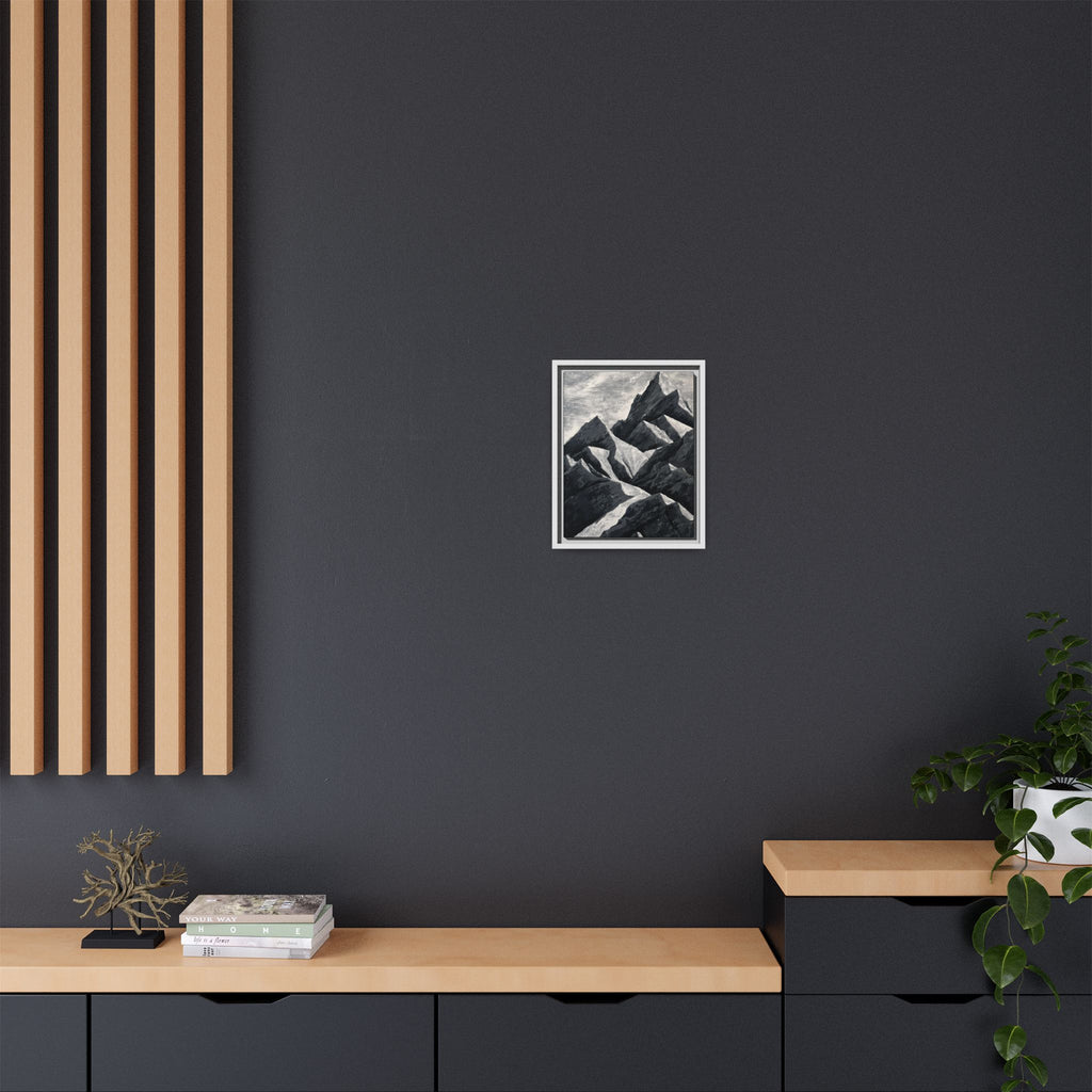 Silent Peaks Framed Canvas