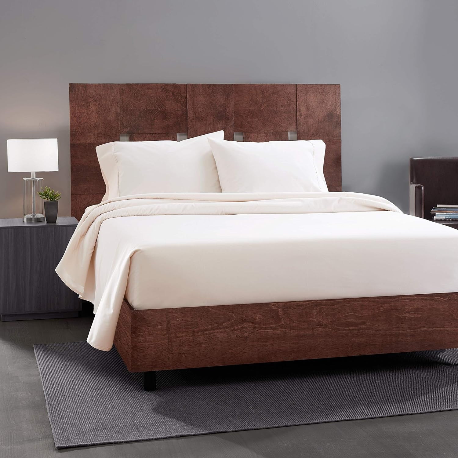 Celliant Performance Bed Sheets, Luxury Style, Soft, Breathable, Cool, Wrinkle & Fade Resistant, Promotes Better Sleep (Chalk, Queen 12” Pocket Depth)