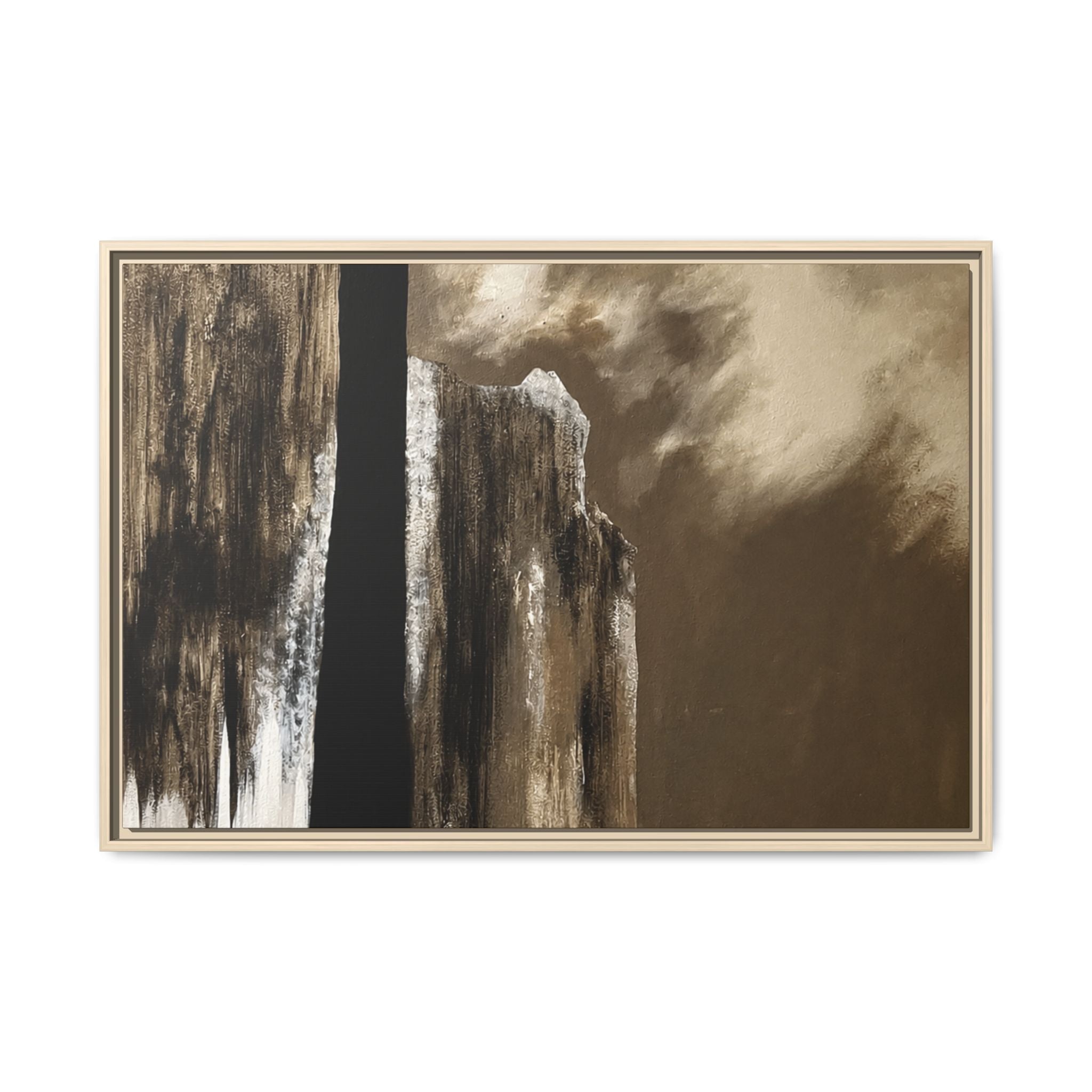 Misty Monolith Framed Canvas