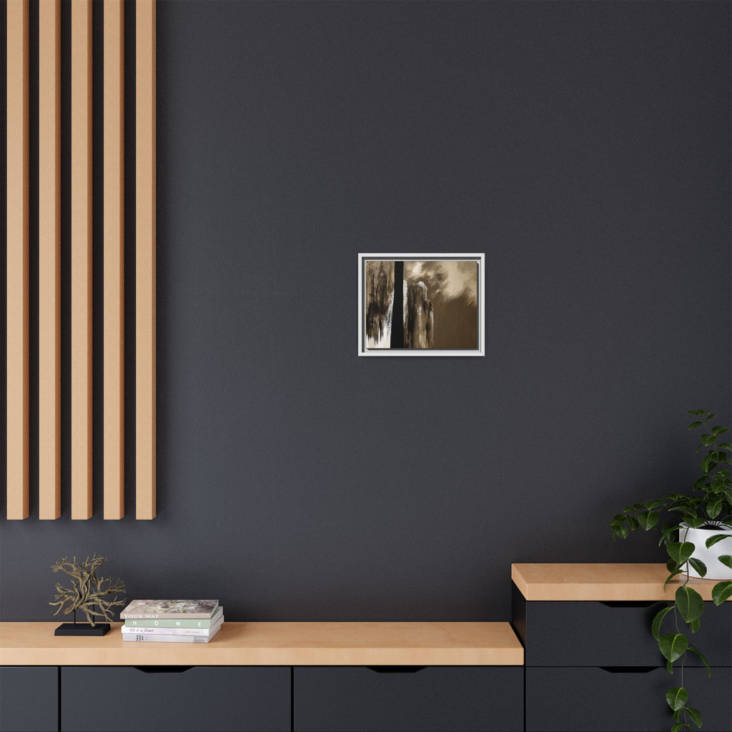 Misty Monolith Framed Canvas