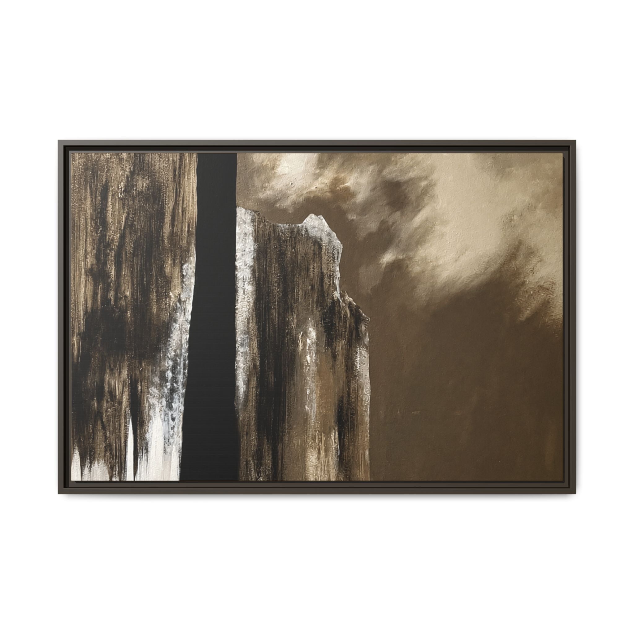Misty Monolith Framed Canvas