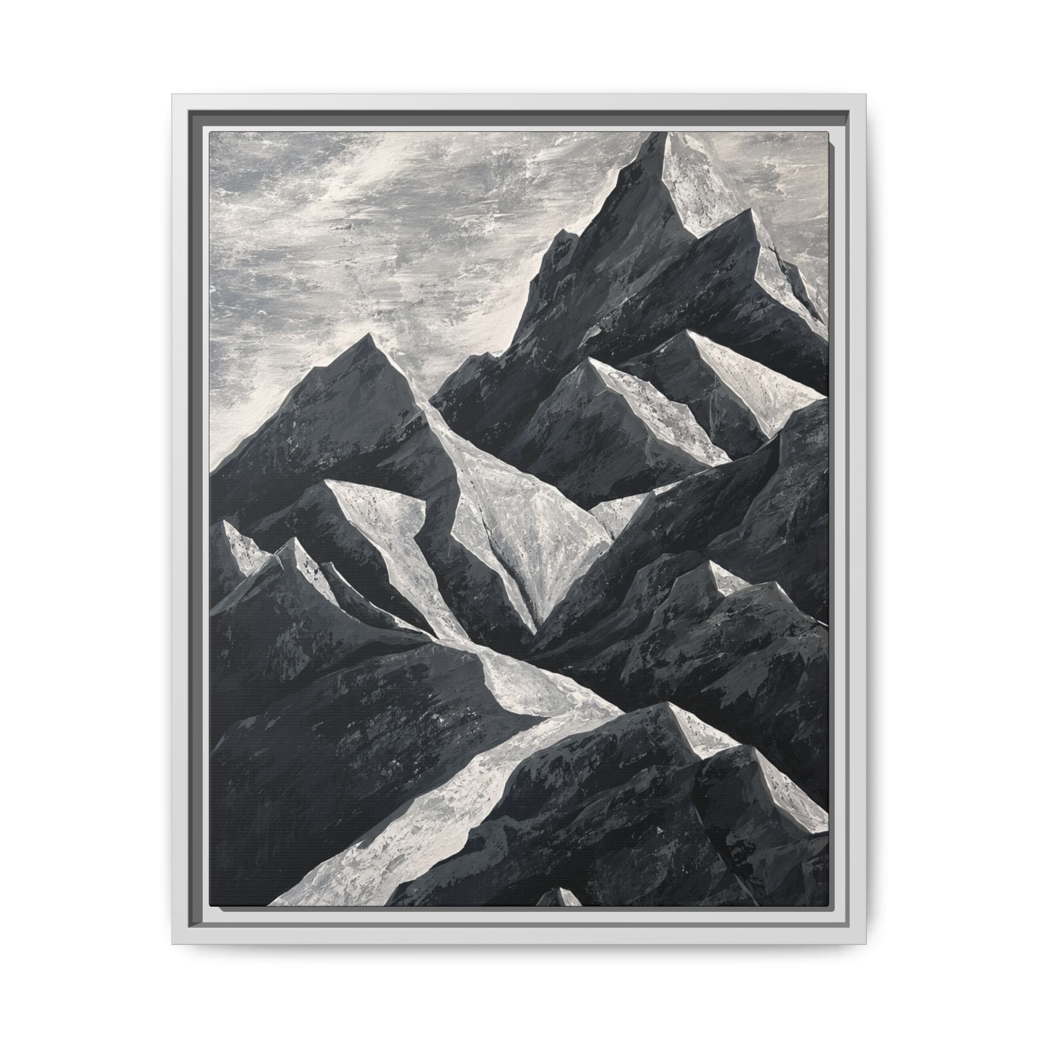Silent Peaks Framed Canvas