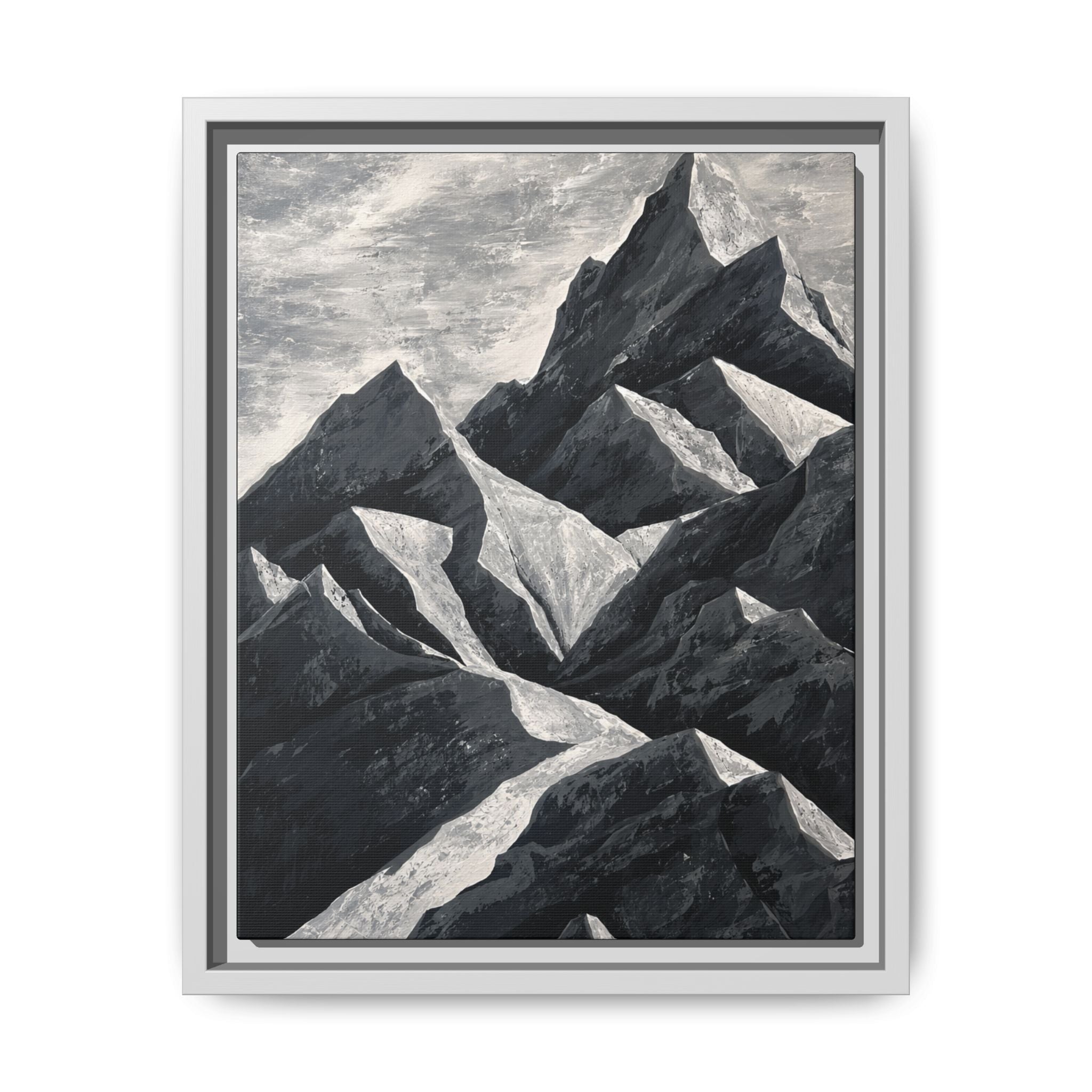 Silent Peaks Framed Canvas