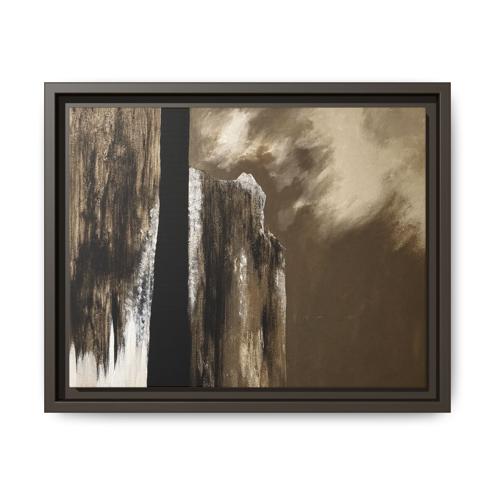 Misty Monolith Framed Canvas
