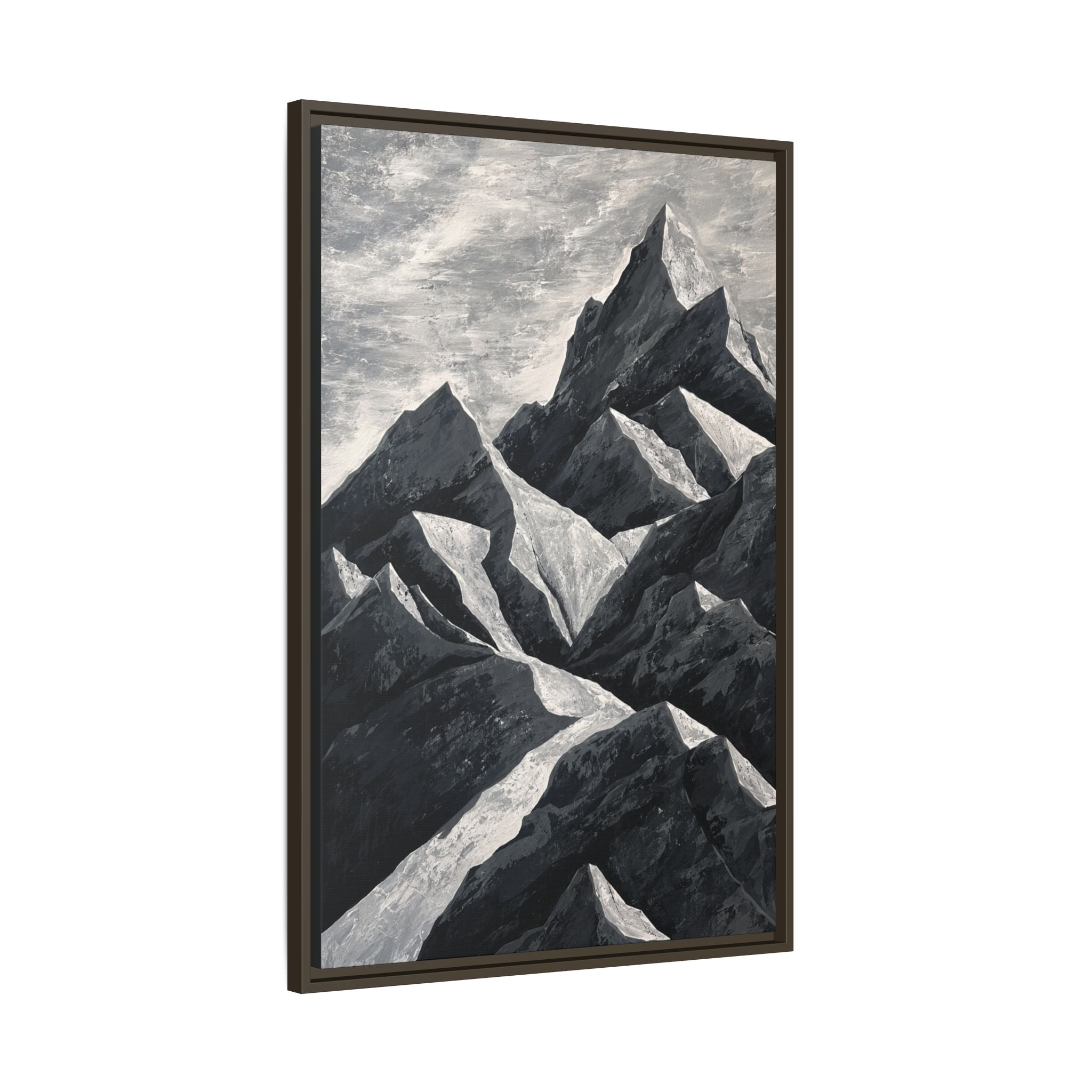 Silent Peaks Framed Canvas