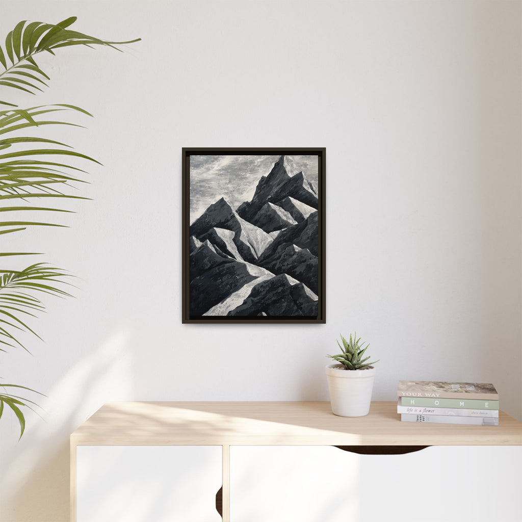 Silent Peaks Framed Canvas