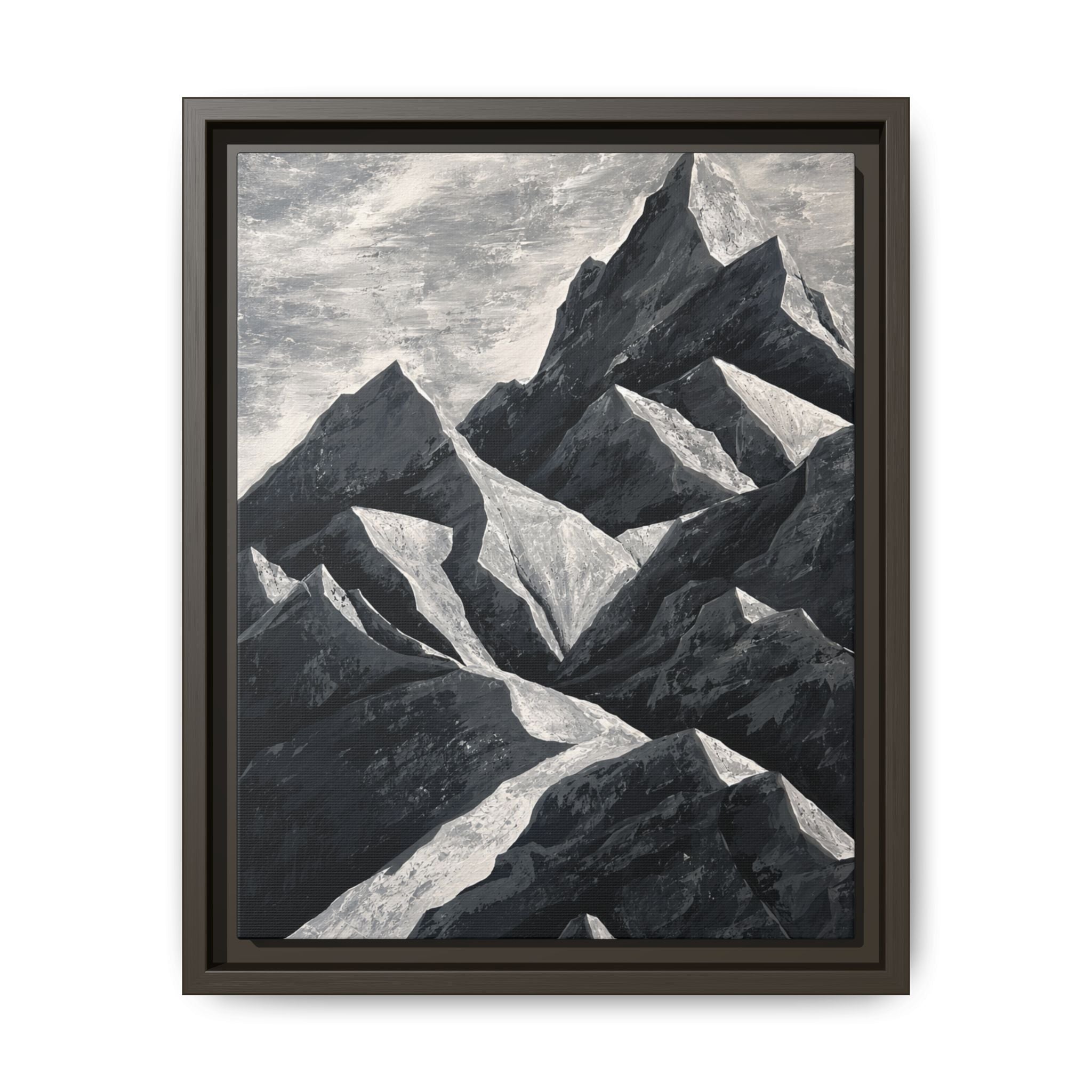 Silent Peaks Framed Canvas