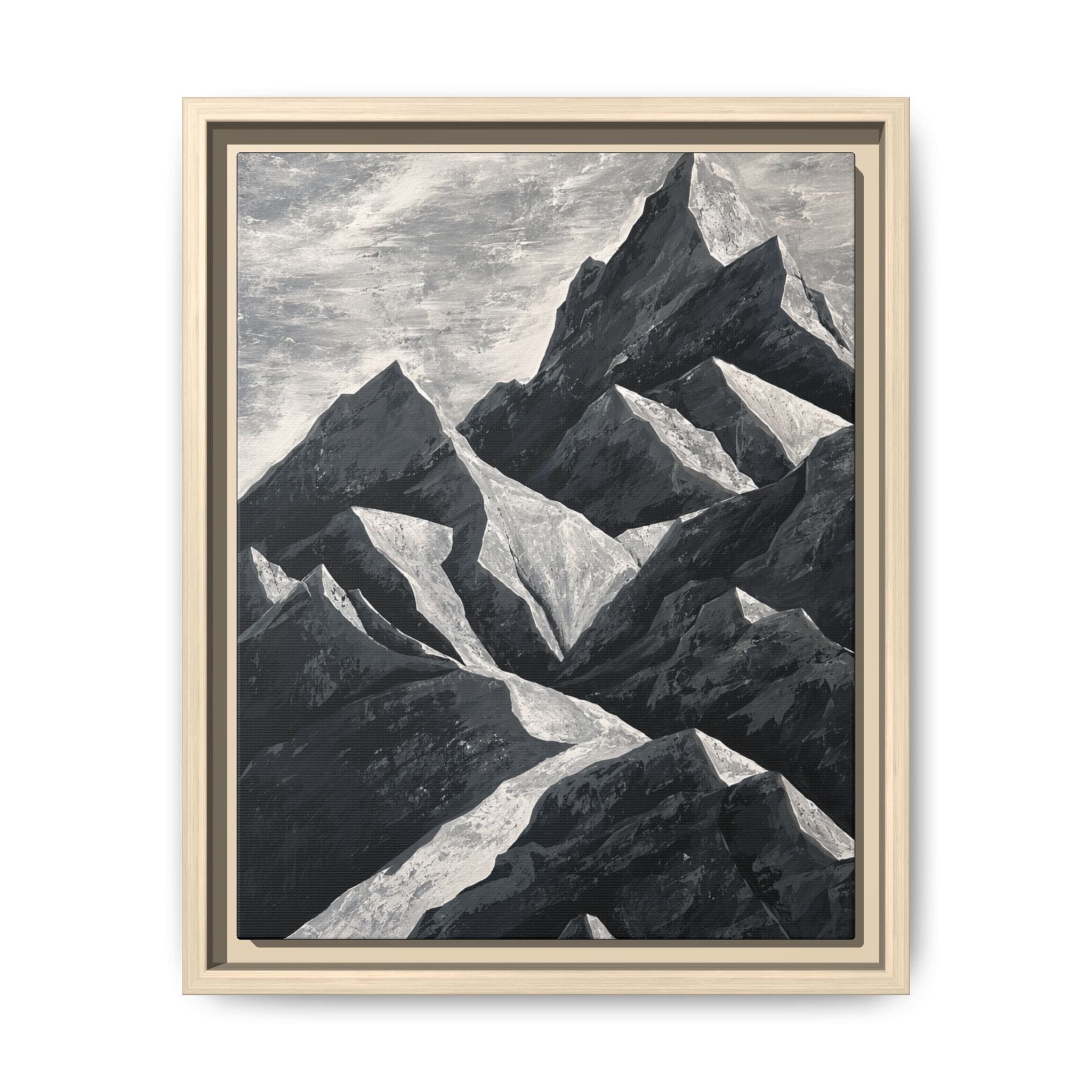 Silent Peaks Framed Canvas