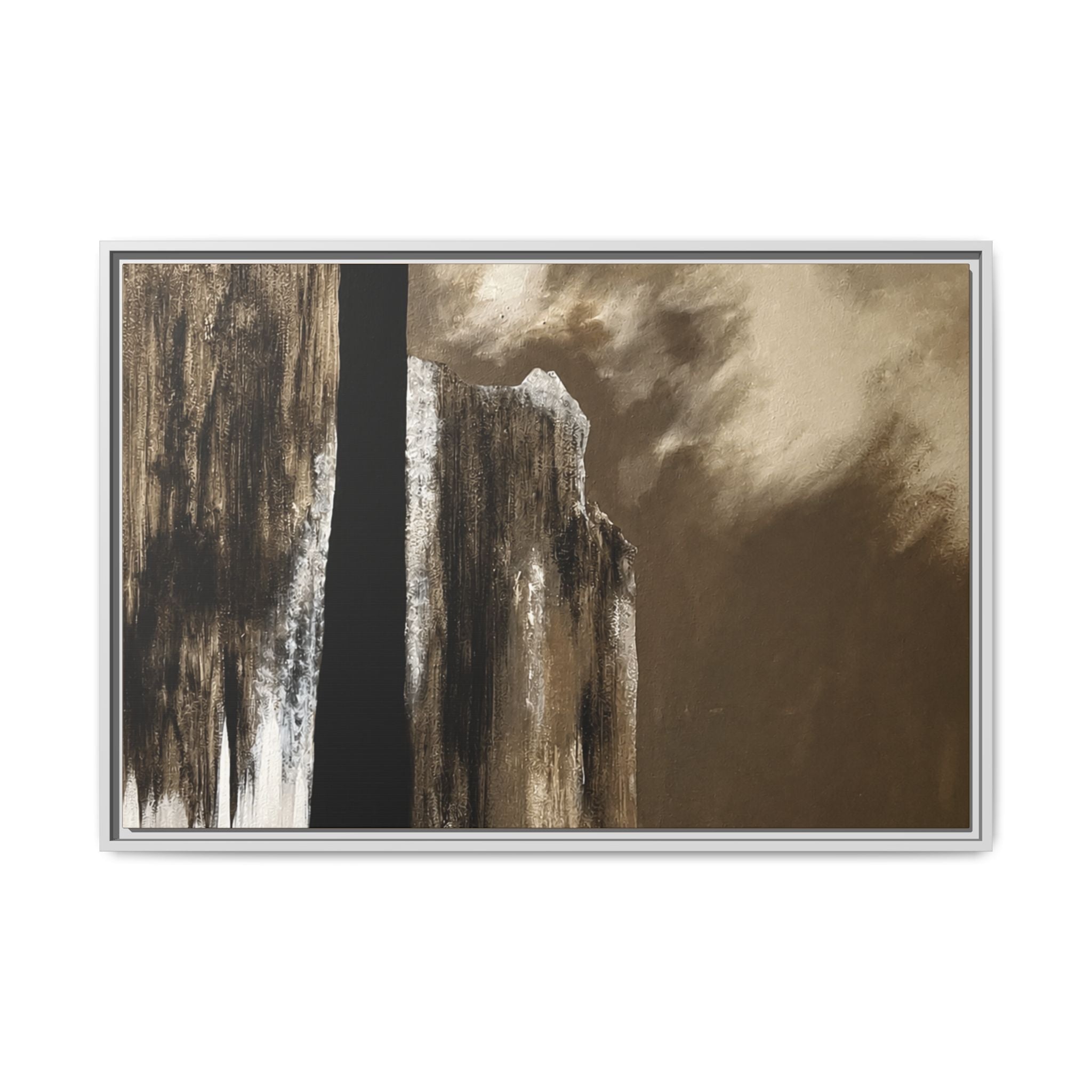 Misty Monolith Framed Canvas