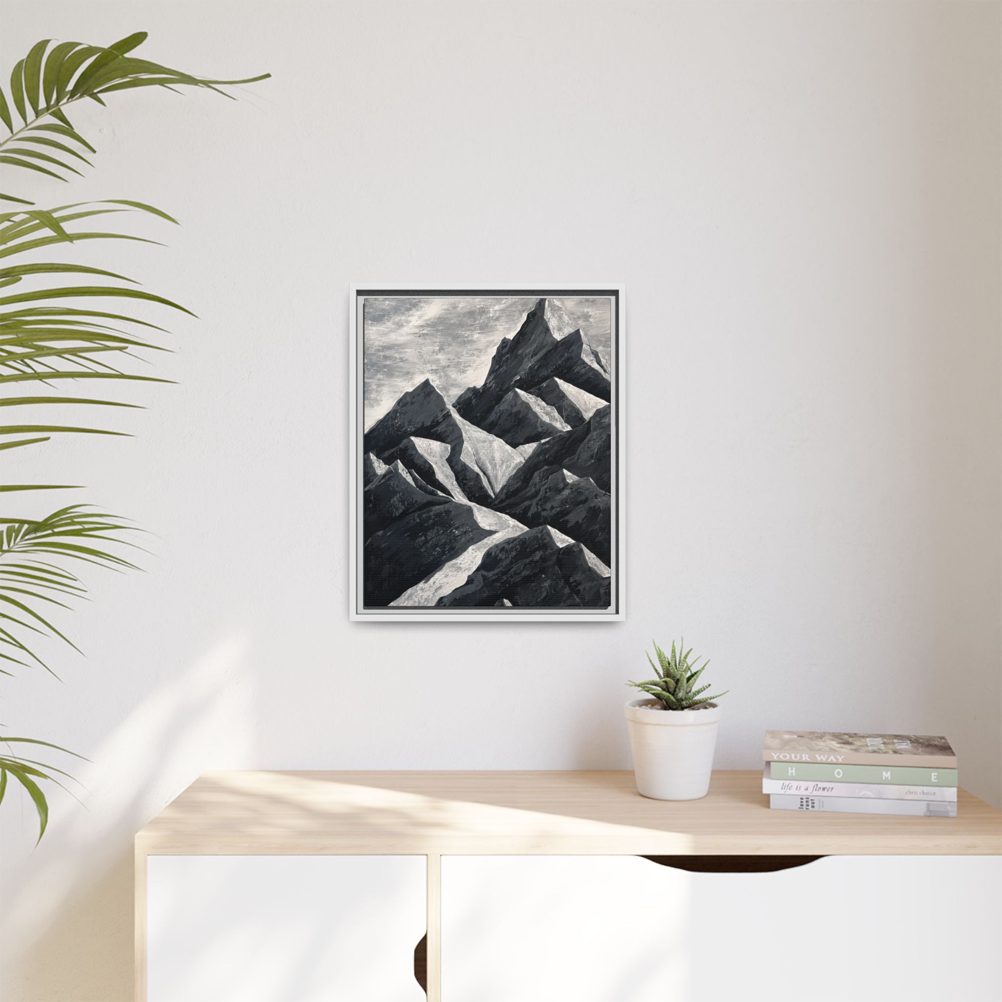Silent Peaks Framed Canvas