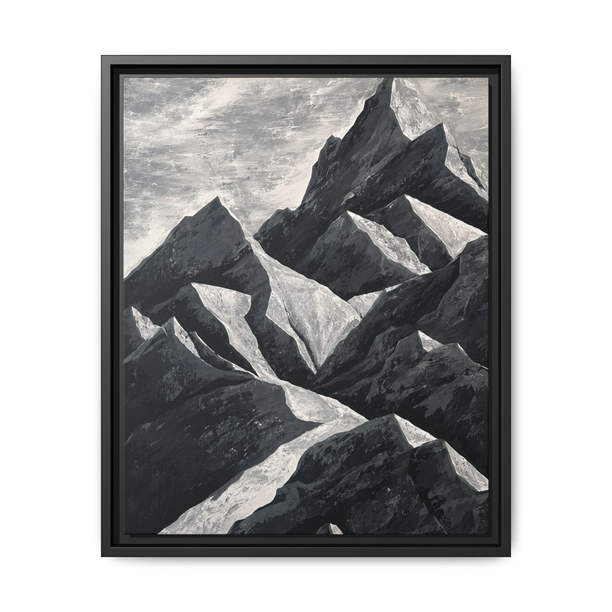 Silent Peaks Framed Canvas