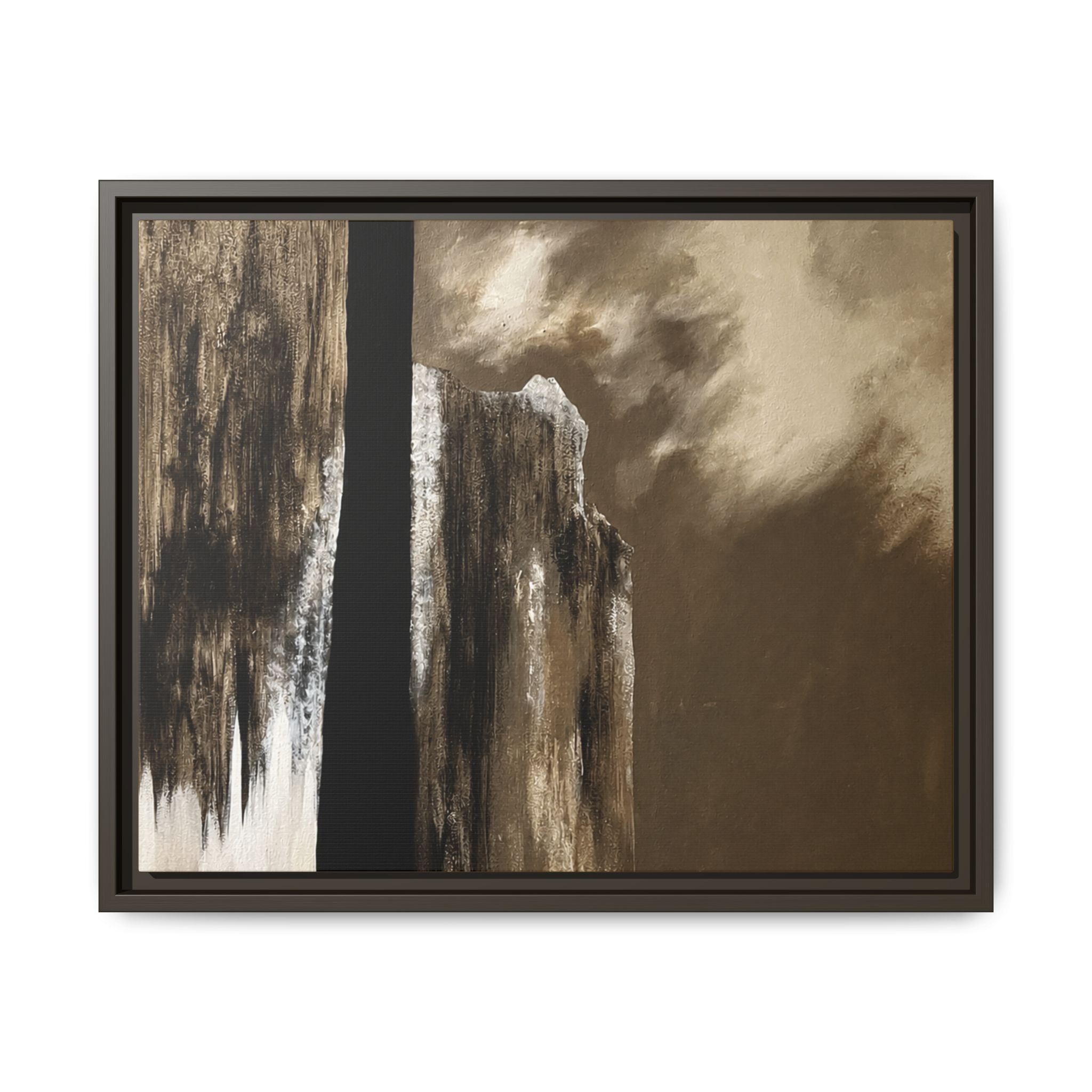 Misty Monolith Framed Canvas