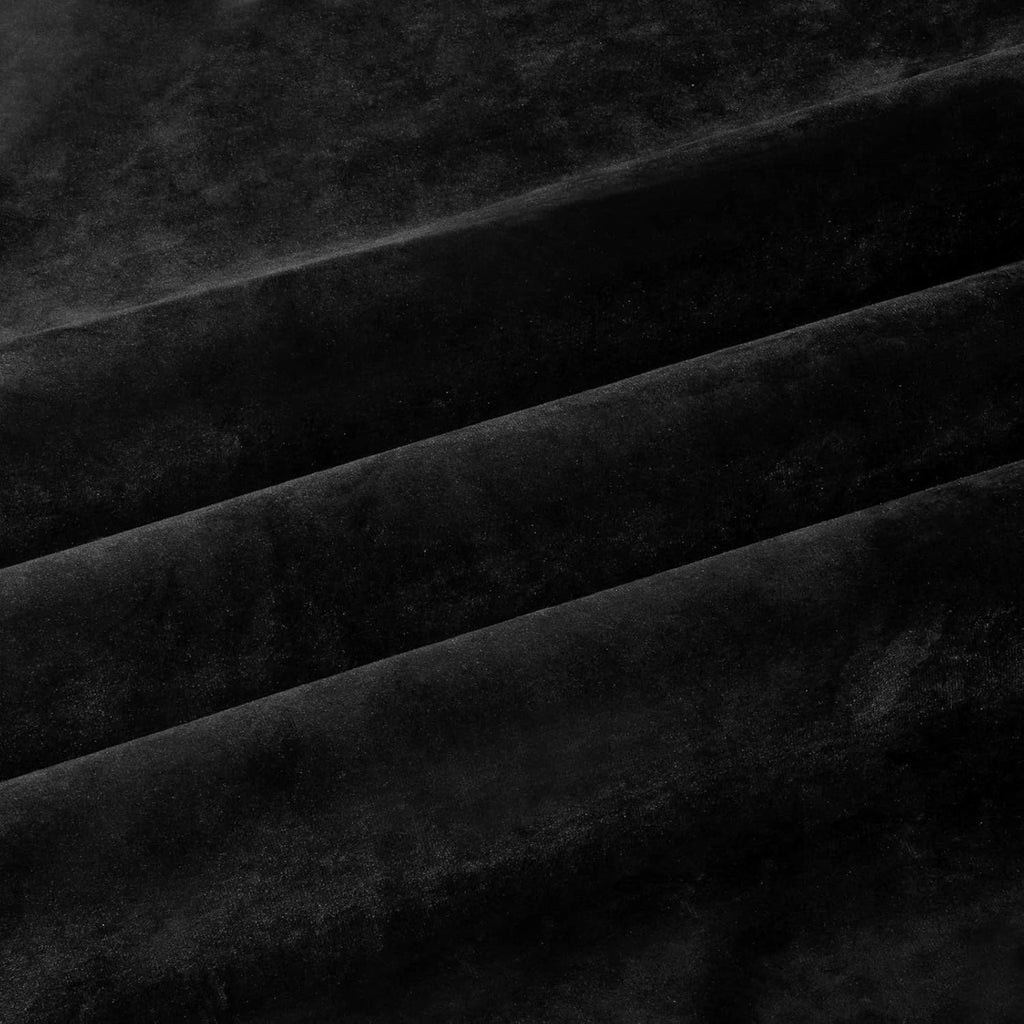 Curtains Thermal 100% Blackout Velvet Curtain 52X96Inches.Three Layers of Fabric Set of 2Panels Window Curtains?Black