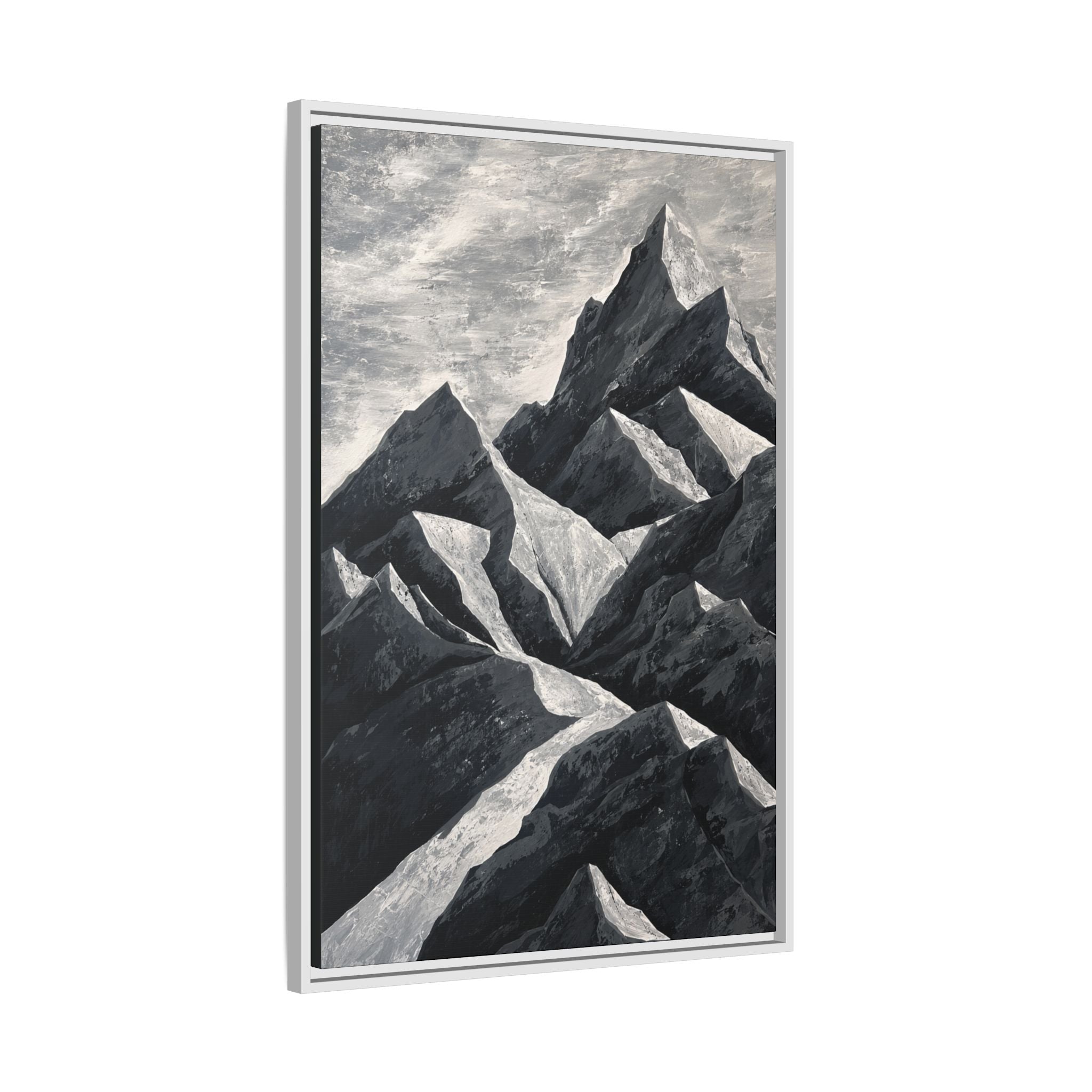 Silent Peaks Framed Canvas