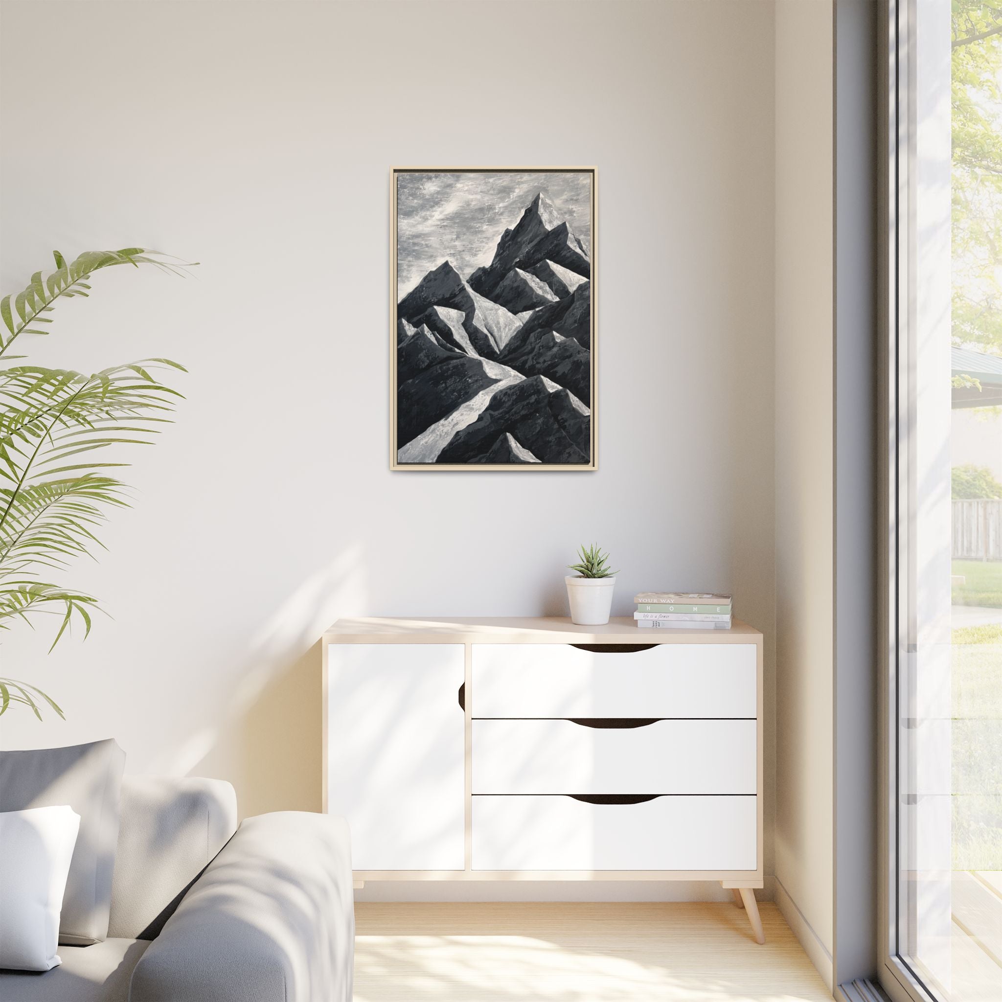 Silent Peaks Framed Canvas