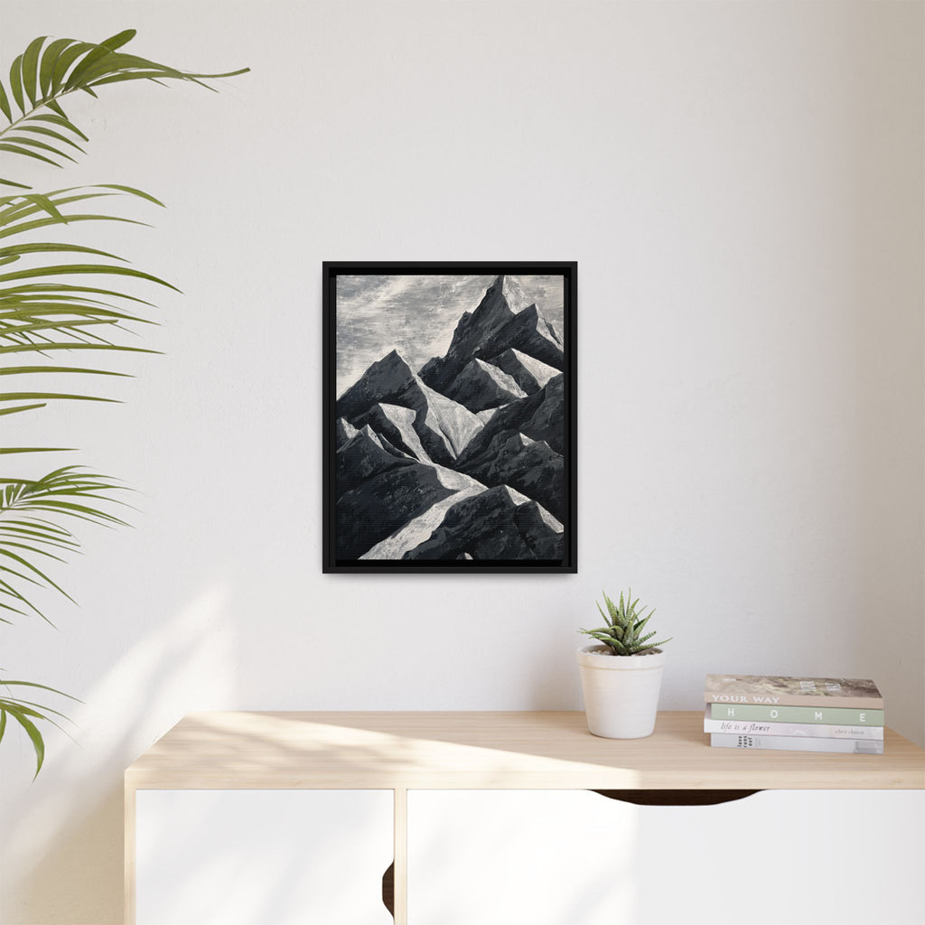 Silent Peaks Framed Canvas