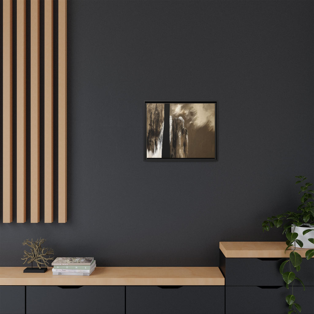 Misty Monolith Framed Canvas