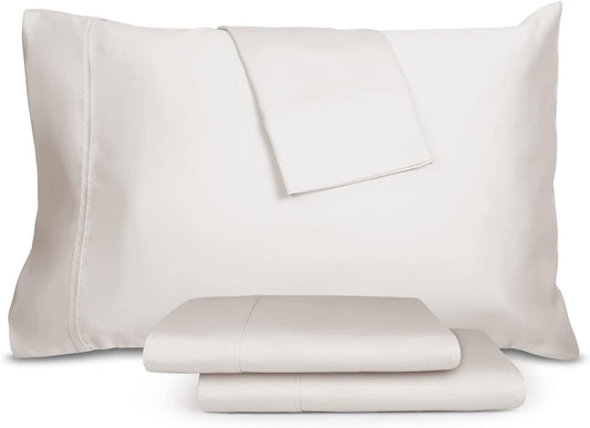 Celliant Performance Bed Sheets, Luxury Style, Soft, Breathable, Cool, Wrinkle & Fade Resistant, Promotes Better Sleep (Chalk, Queen 12” Pocket Depth)