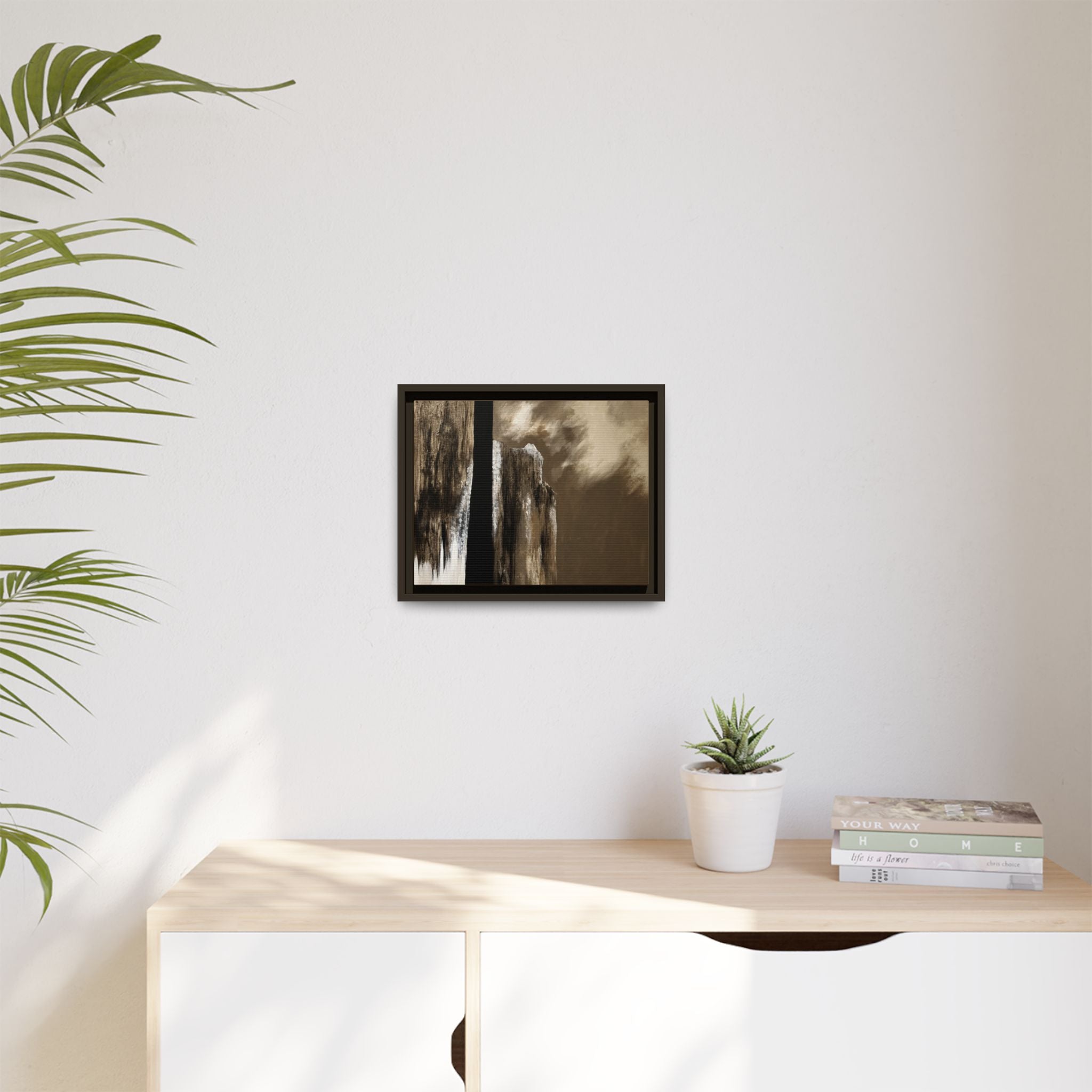 Misty Monolith Framed Canvas