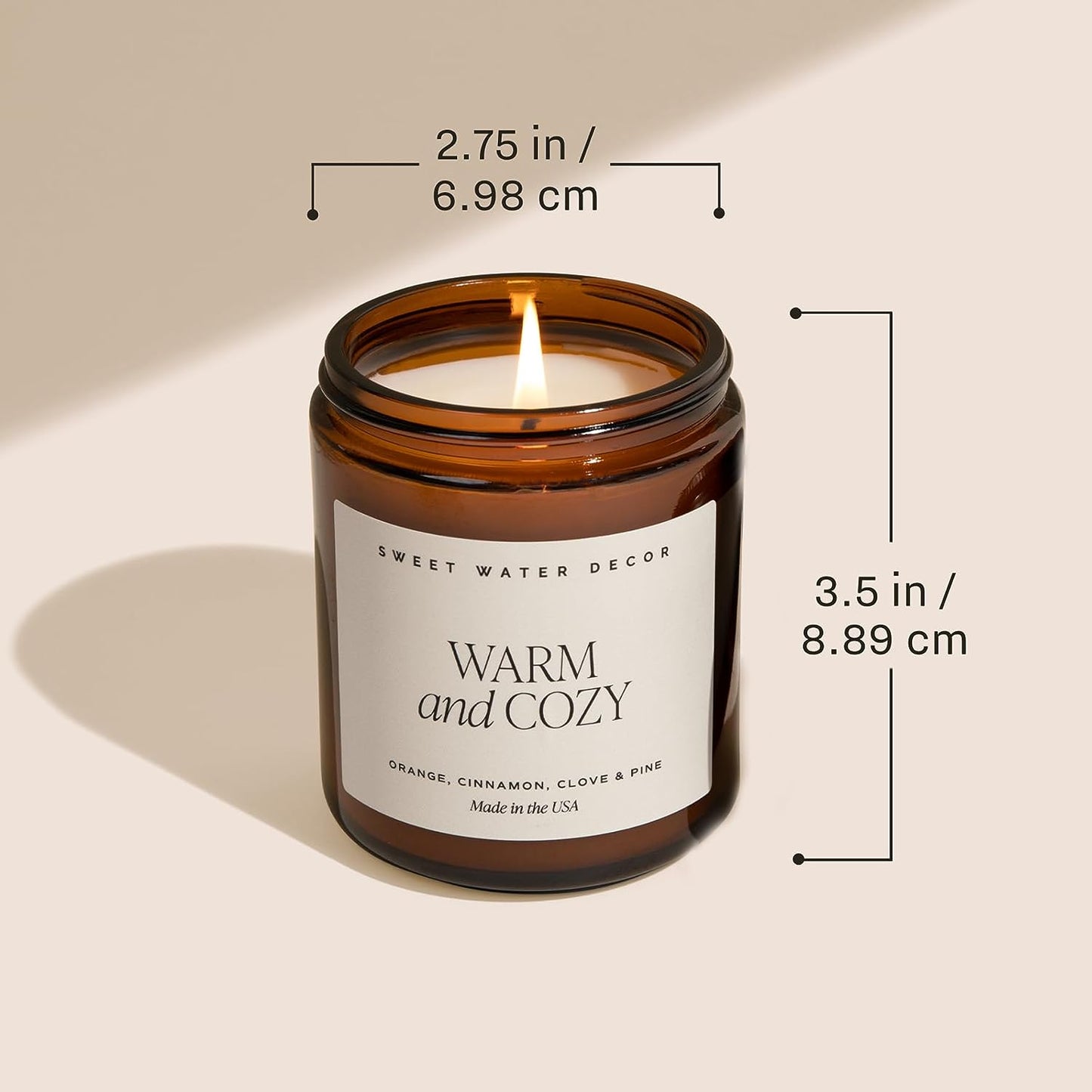 Cinnamon Roll Candle - Christmas Candle with Cinnamon, Icing & Buttery Pastry for Home - Cinnamon Soy Candle with 40 Hours Burn Time - 9Oz Black Lid Amber Jar Cinnamon Scents