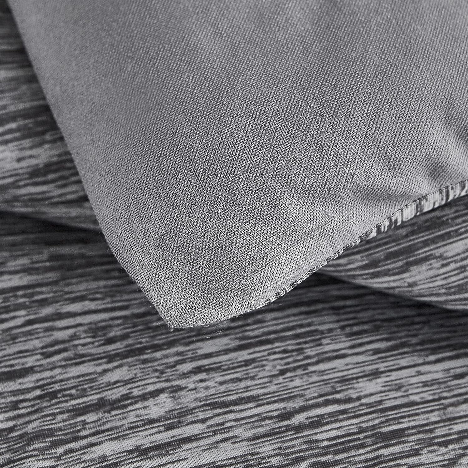 Grey King Comforter Set, 3 Pieces Reversible Cooling & Breathable Comforter, Lightweight All Season down Alternative Bedding Comforter Set (106"X90")