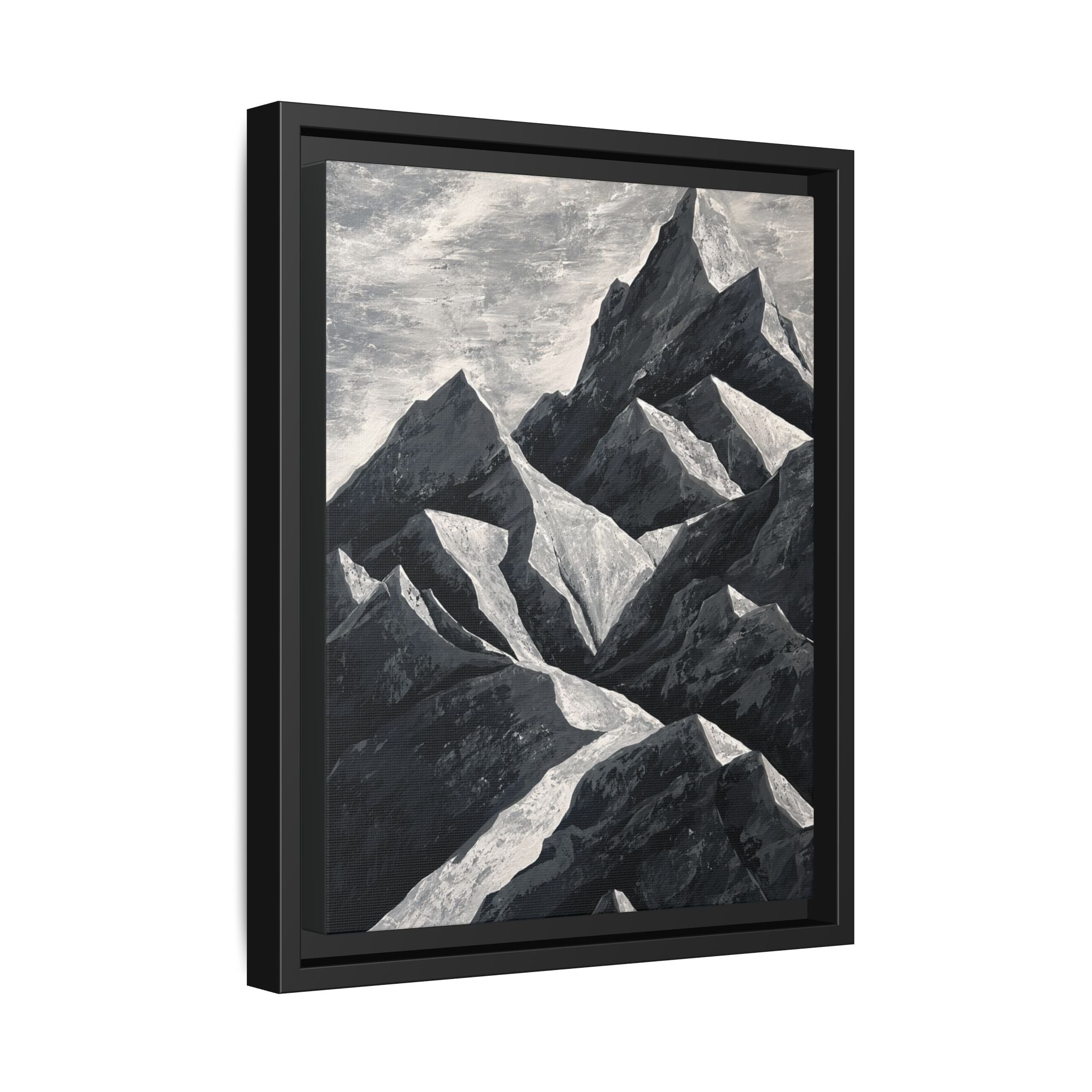 Silent Peaks Framed Canvas
