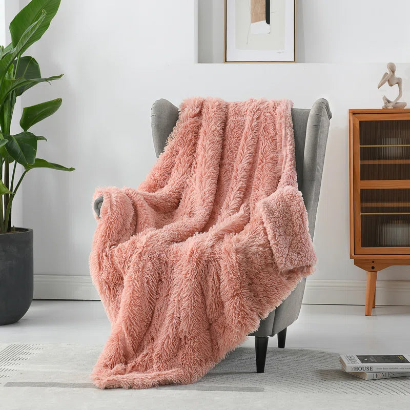 Super Soft Fuzzy Fluffy Sherpa Faux Fur Throw