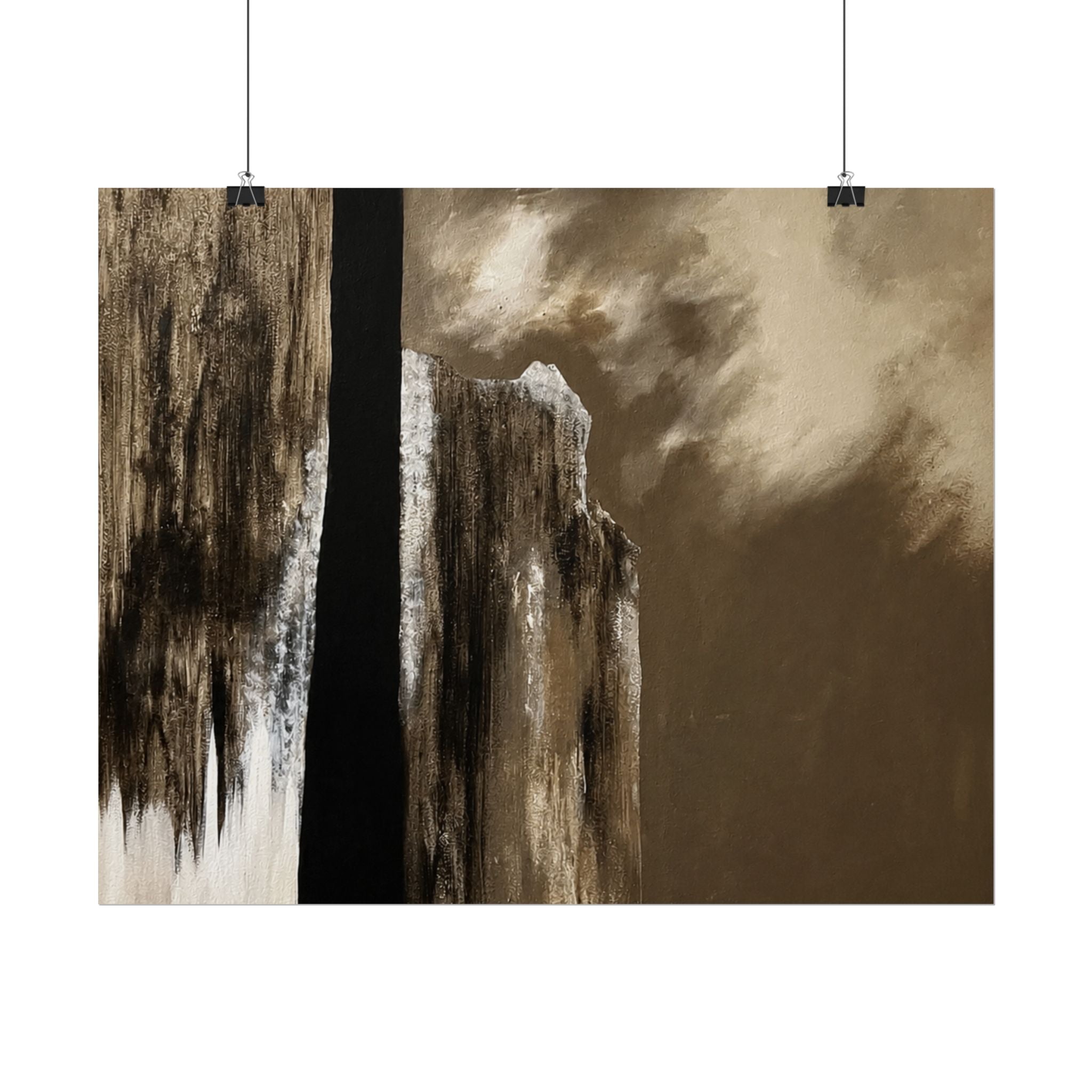 Misty Monolith Rolled Print