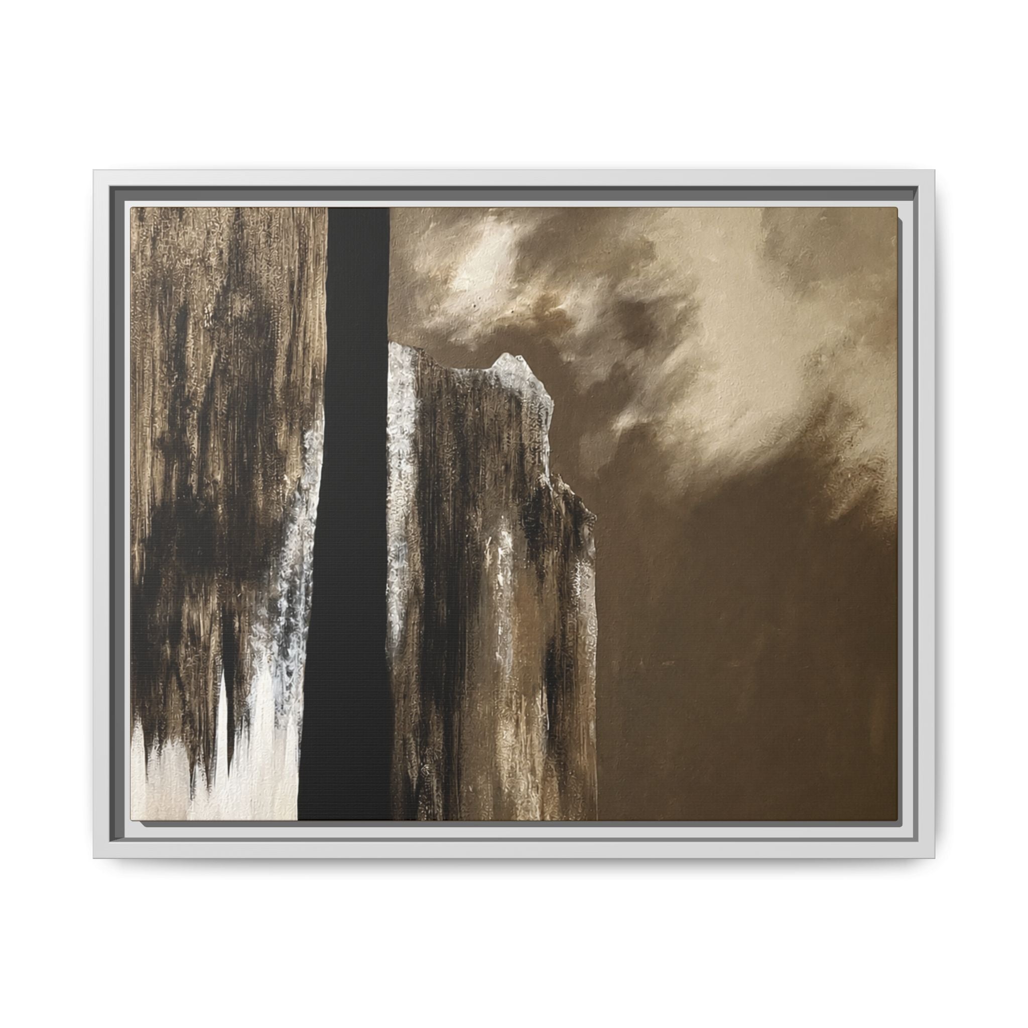 Misty Monolith Framed Canvas