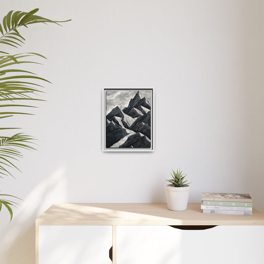Silent Peaks Framed Canvas