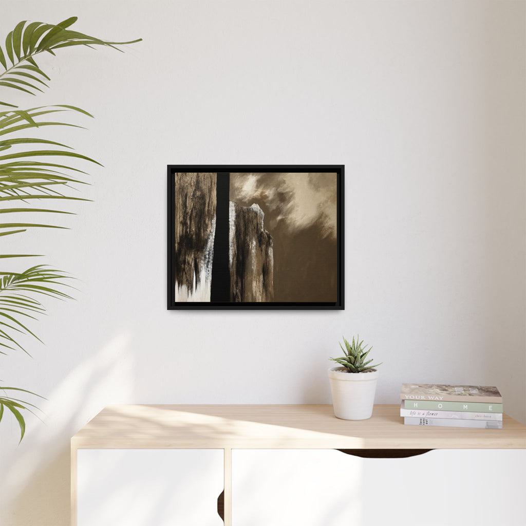 Misty Monolith Framed Canvas
