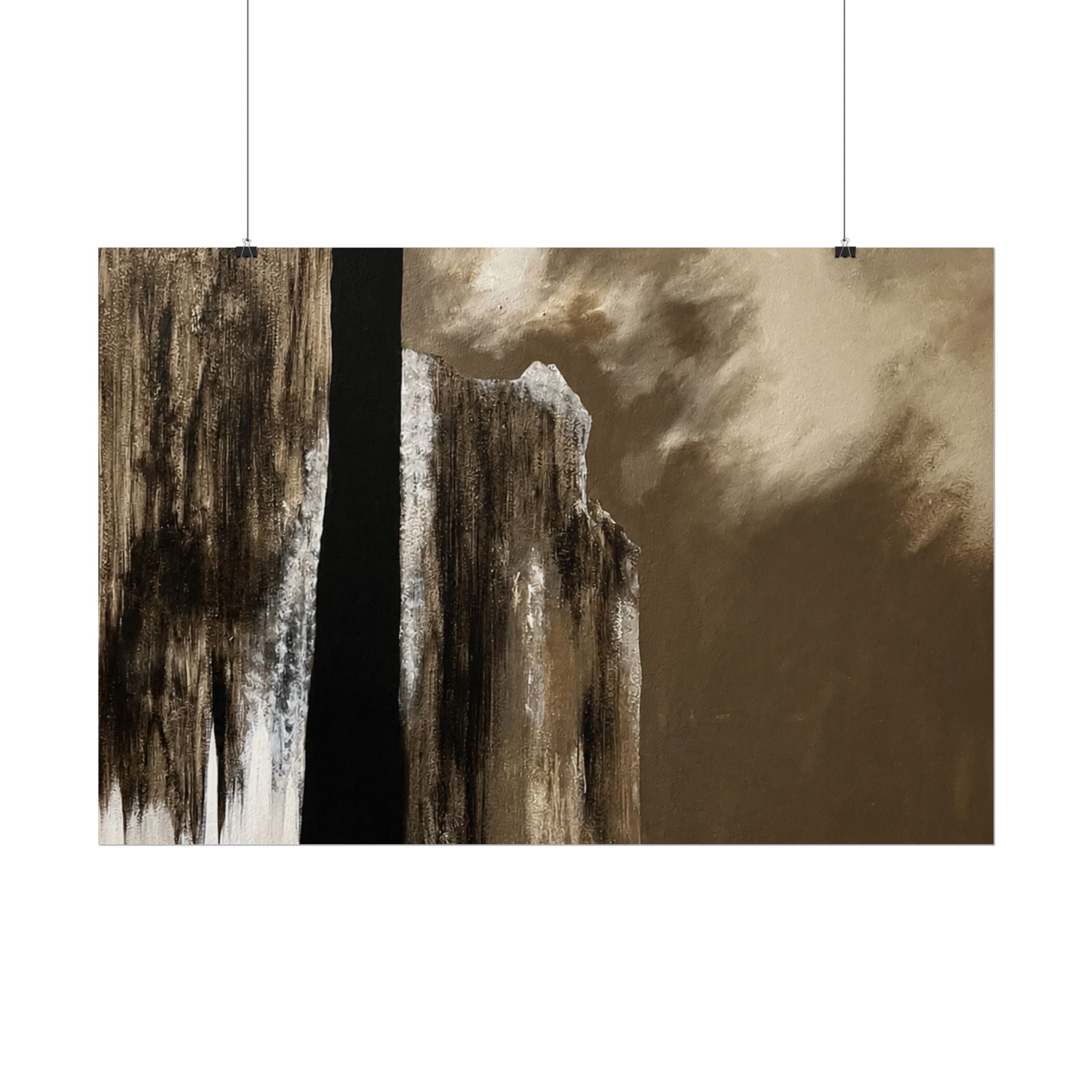 Misty Monolith Rolled Print