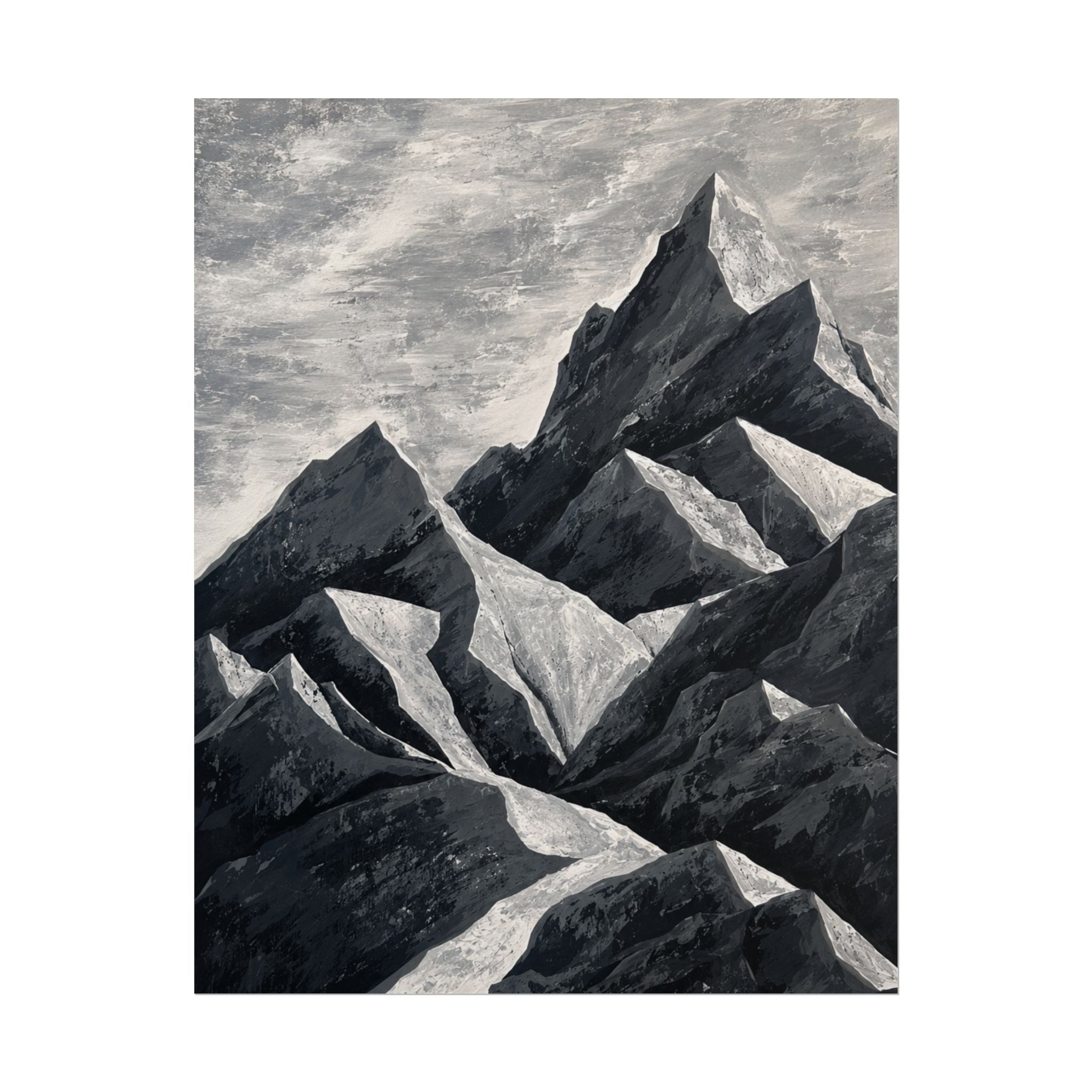 Silent Peaks Rolled Print